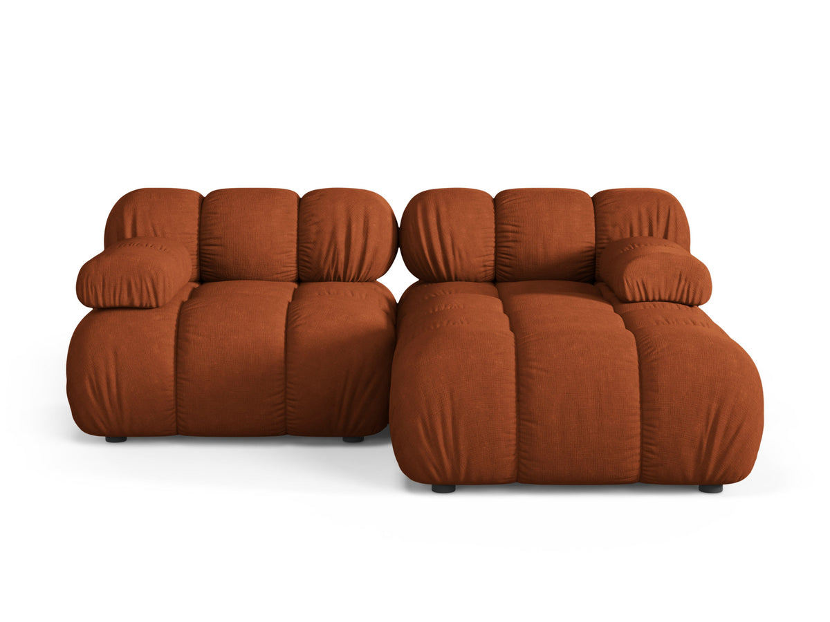 Right-facing 2-seater sofa BELLIS in brick red