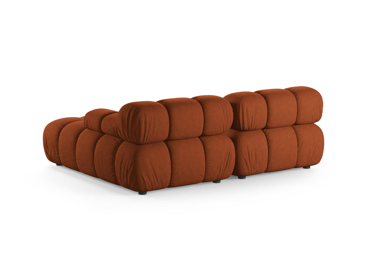 Right-facing 2-seater sofa BELLIS in brick red