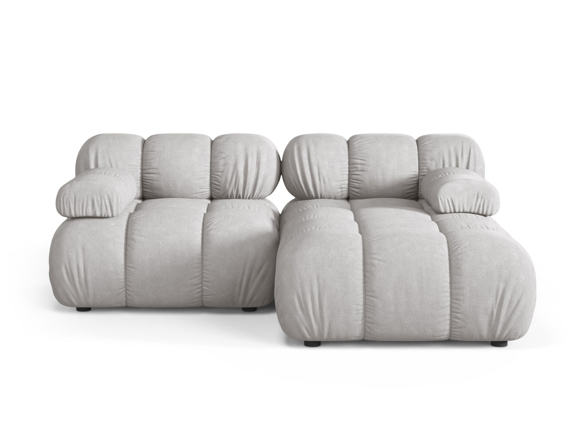 Right-facing 2-seater corner sofa BELLIS in light gray