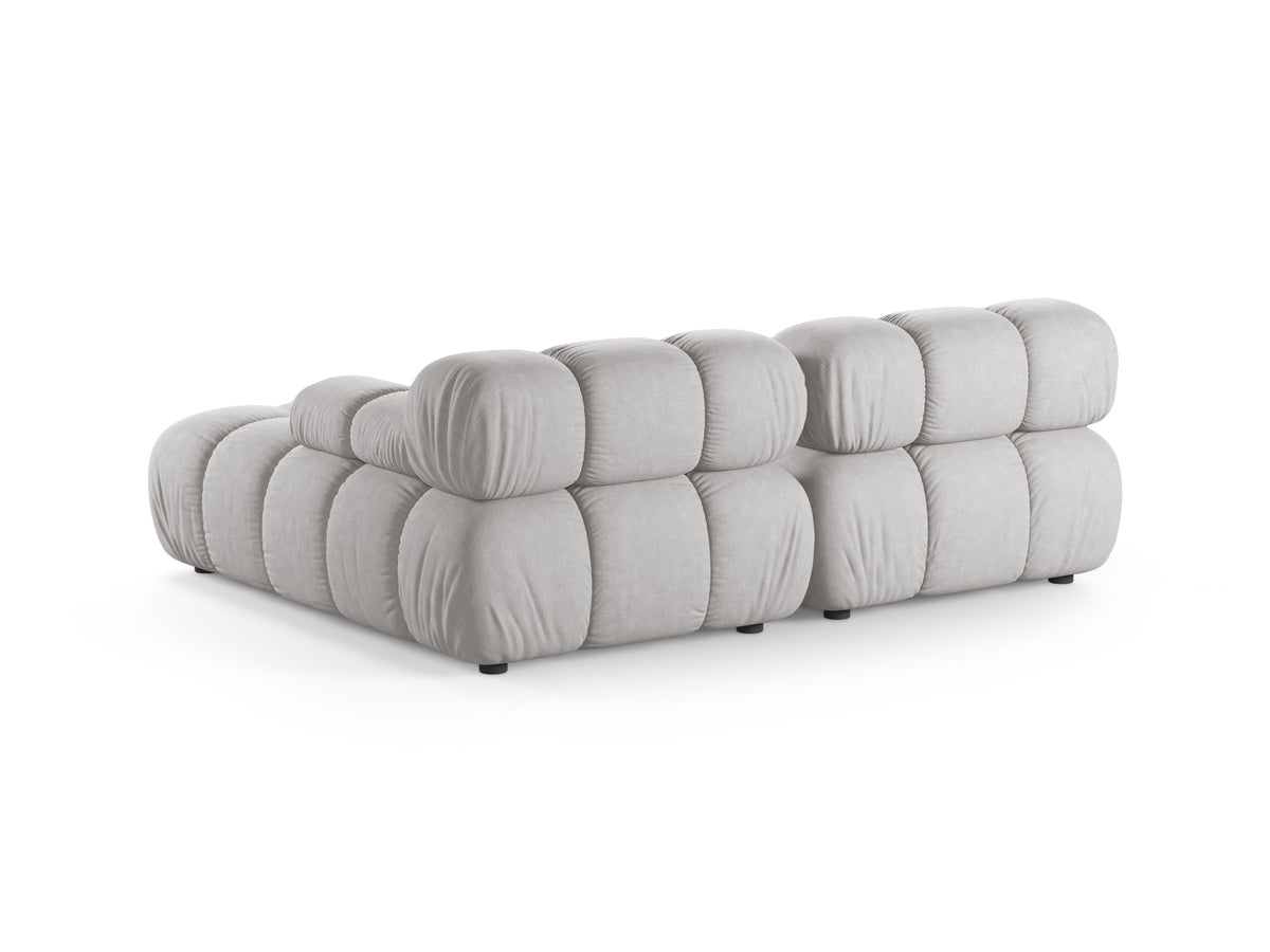 Right-facing 2-seater corner sofa BELLIS in light gray