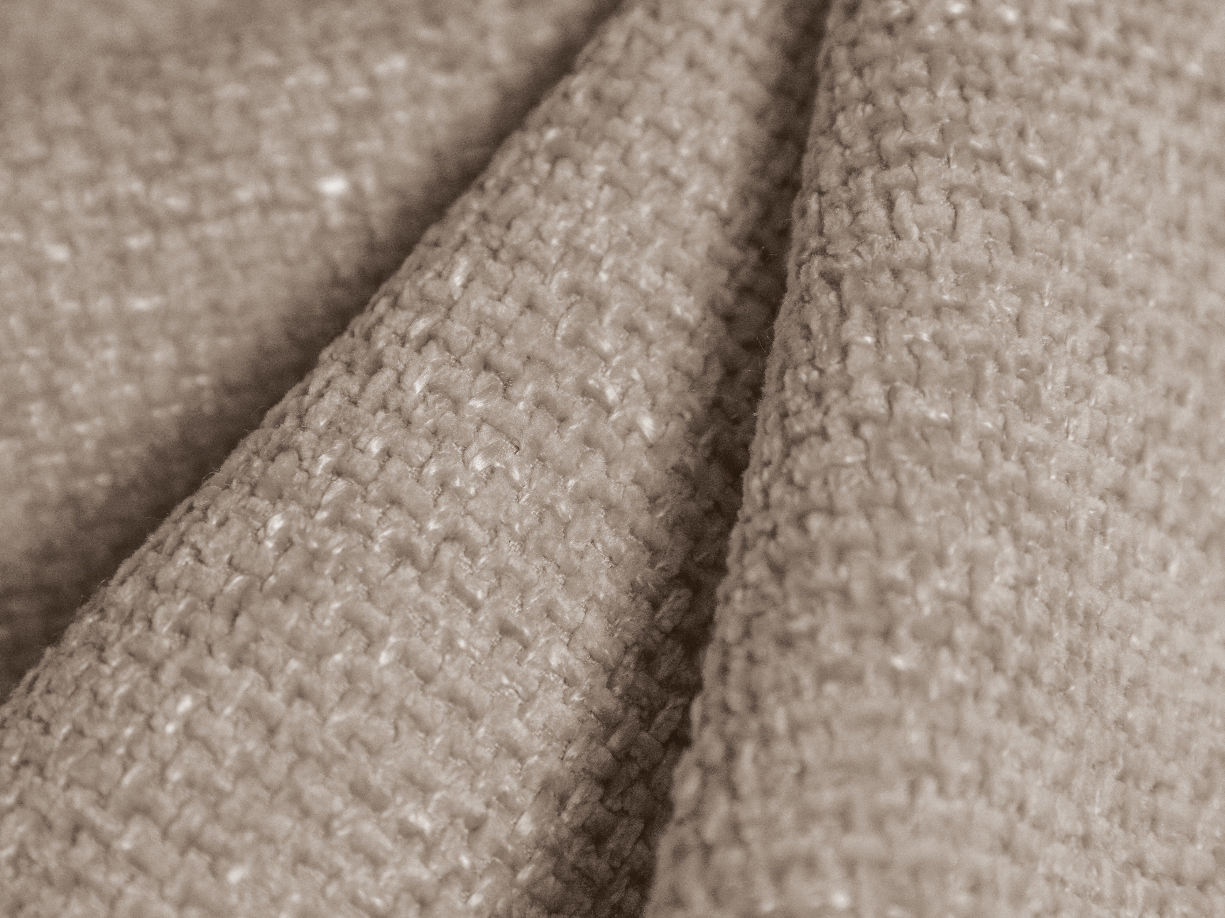 Right-facing modular sofa for 6 people MILEY beige silky chenille
