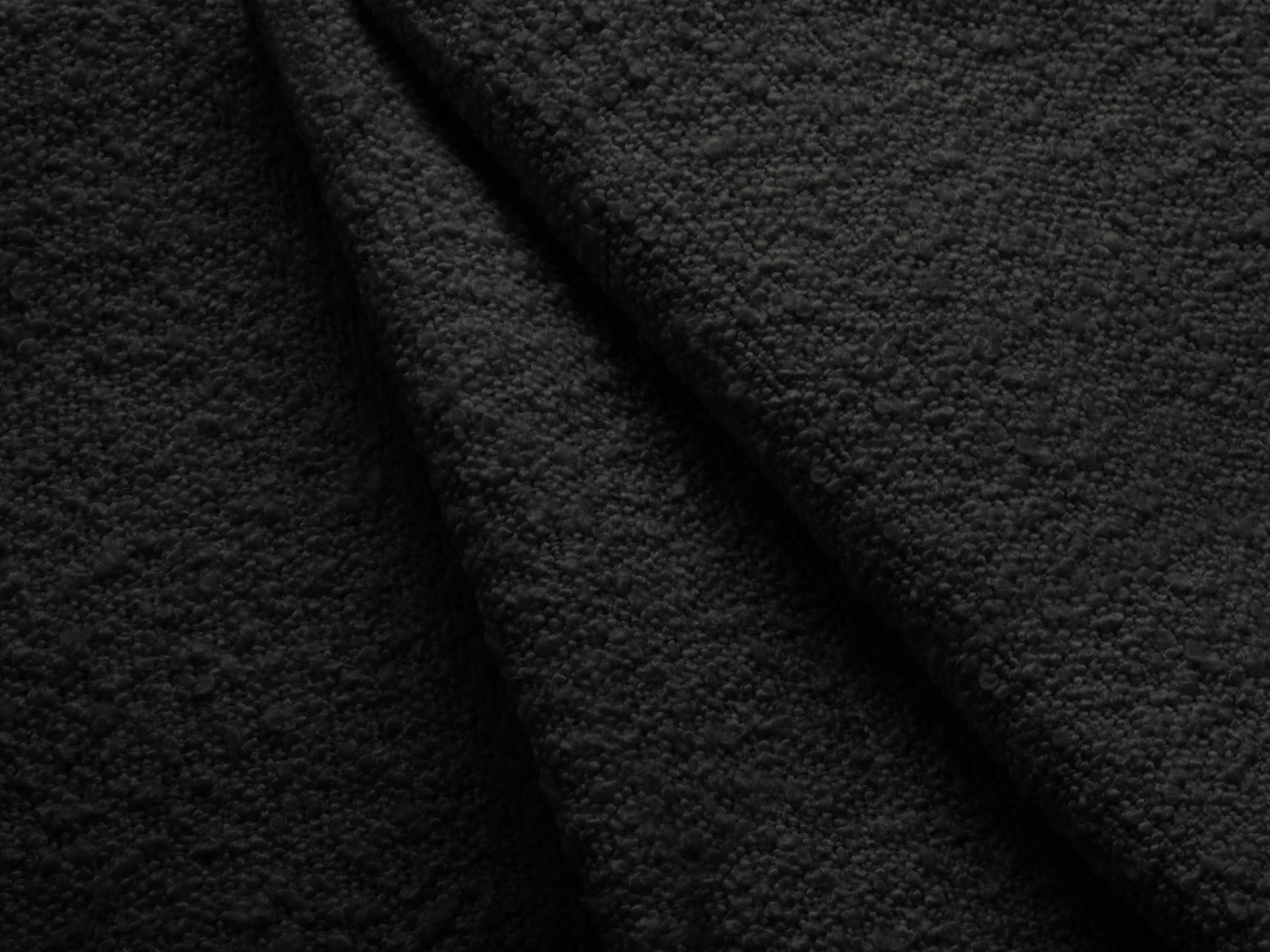 Modularer Ecksofa rechtsseitig für 7 Personen MILEY schwarz Boucle