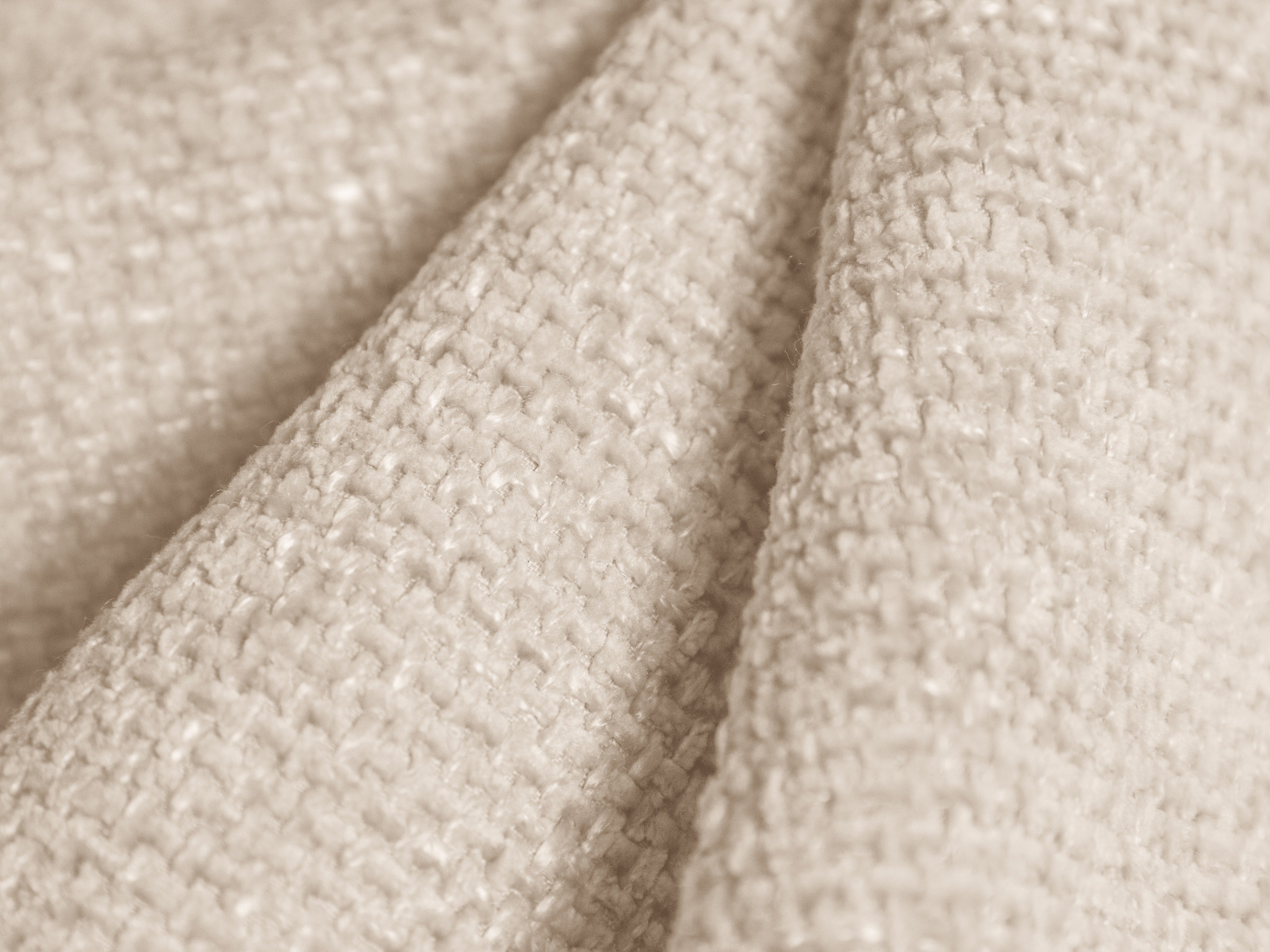 Modulares Ecksofa rechtsseitig für 7 Personen MILEY hellbeige samtseidig