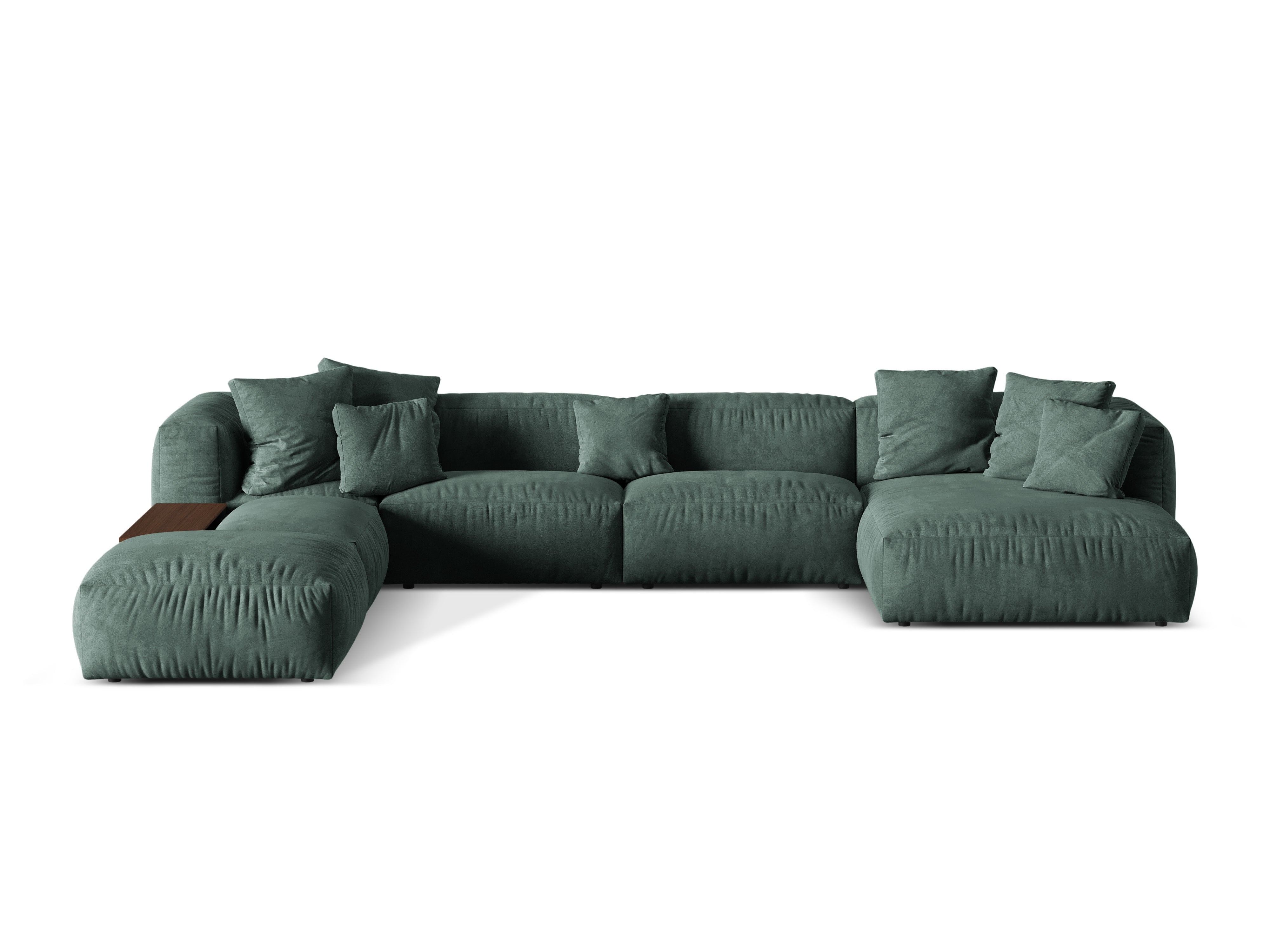 Left -handed corner velvet panoramic Martin Petrol