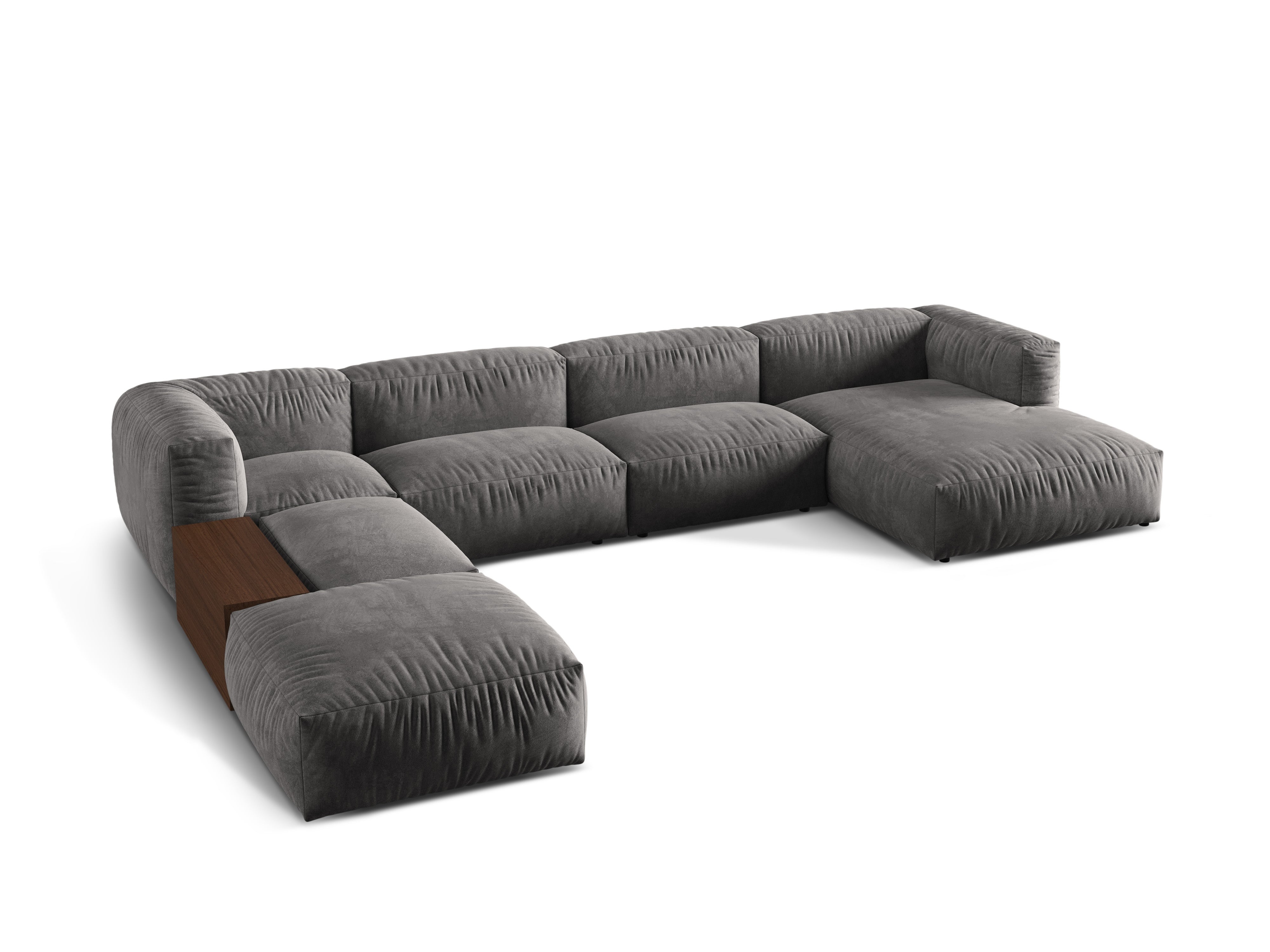 Left -handed corner velvet panoramic Martin Gray