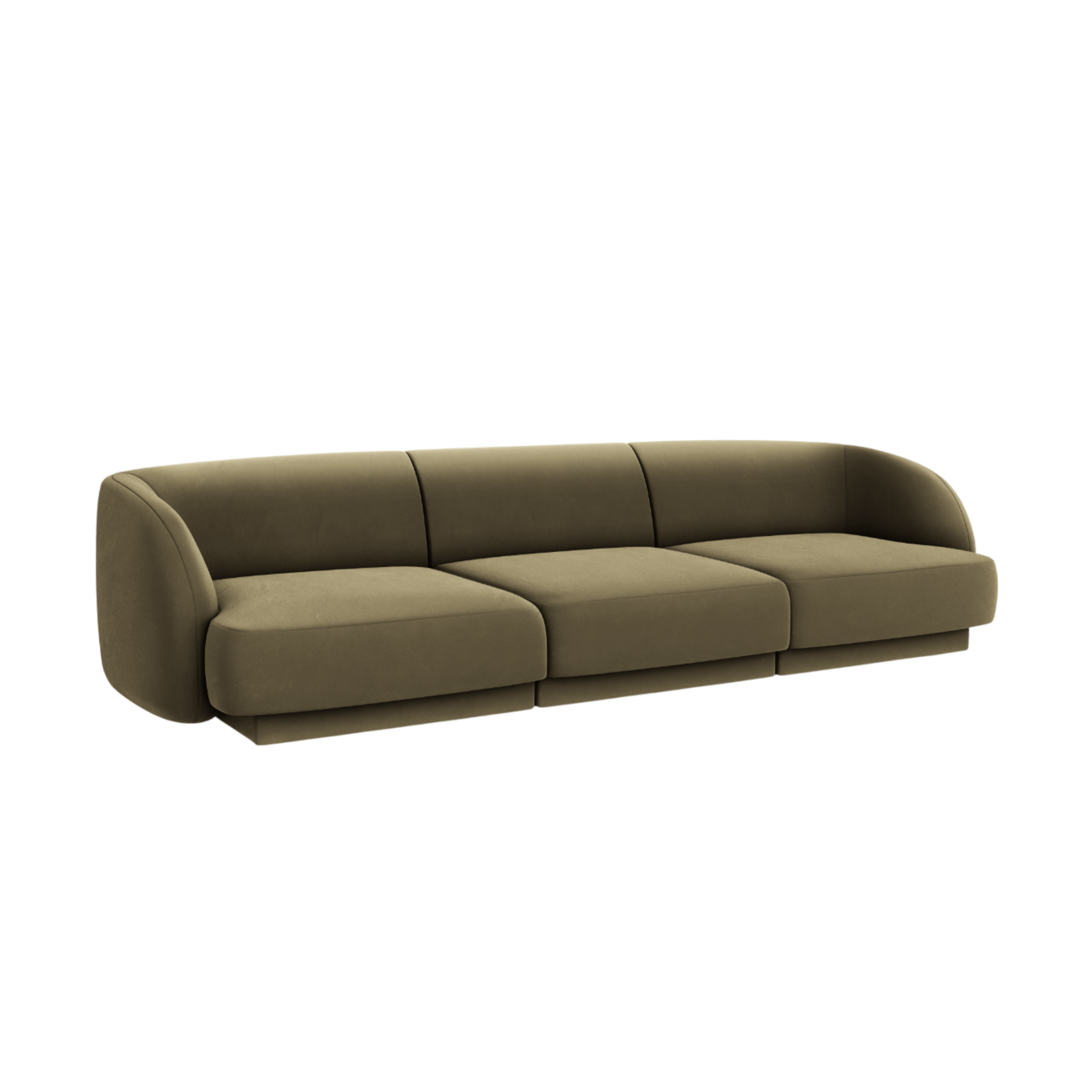 Sofa aus Samt 3-sitzig MILEY grün