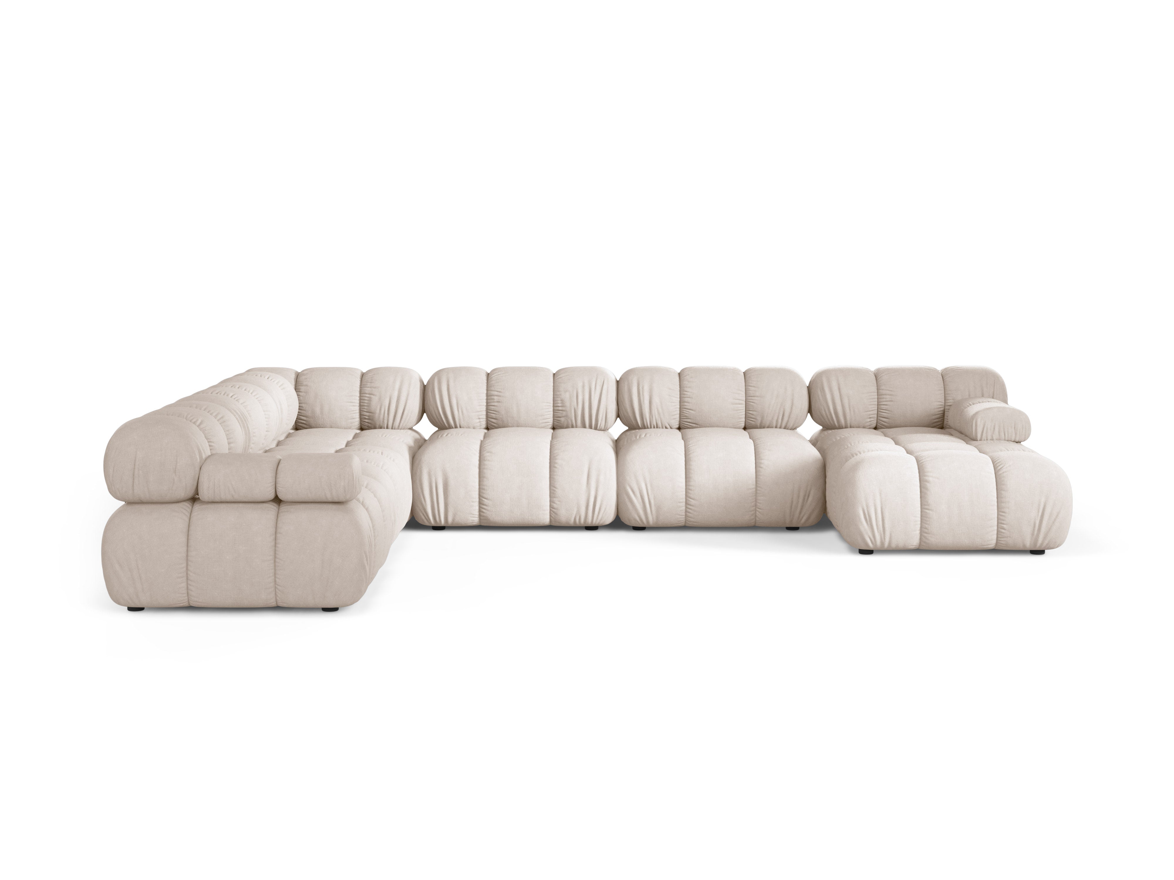 Left-facing panoramic corner sofa BELLIS in beige