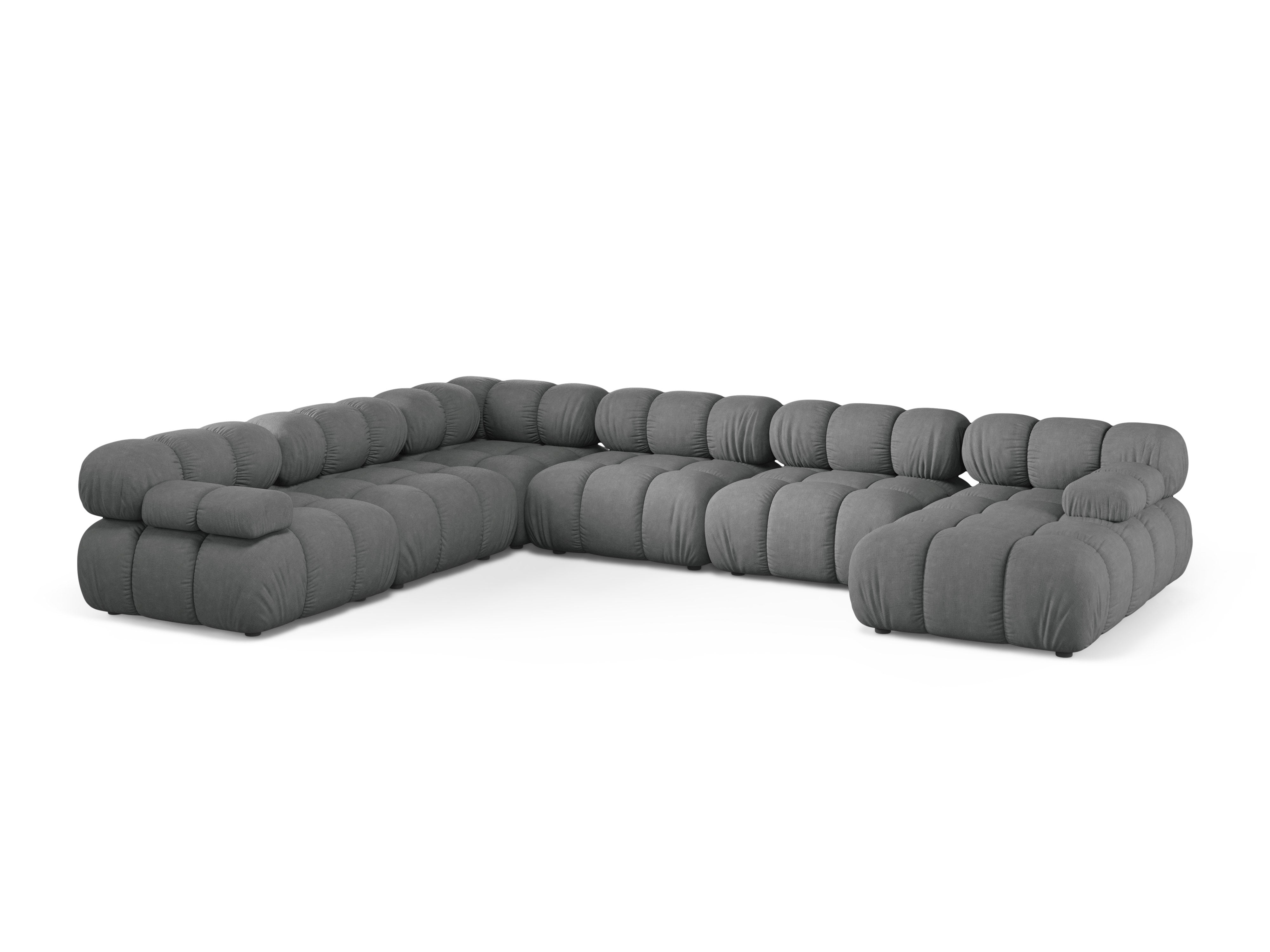 Left-facing panoramic corner sofa BELLIS in gray