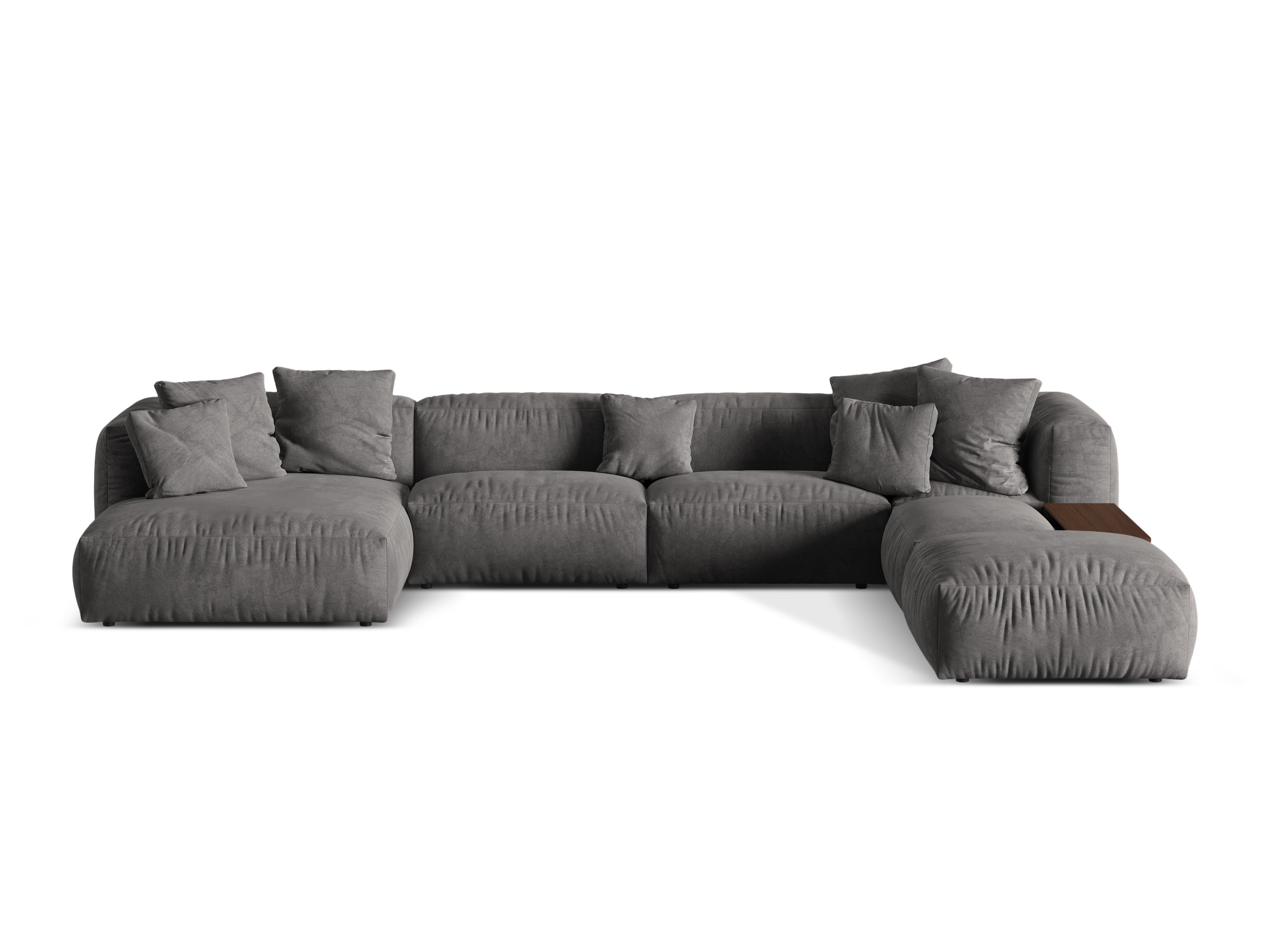 Right -sided corner velvet panoramic Martin Gray