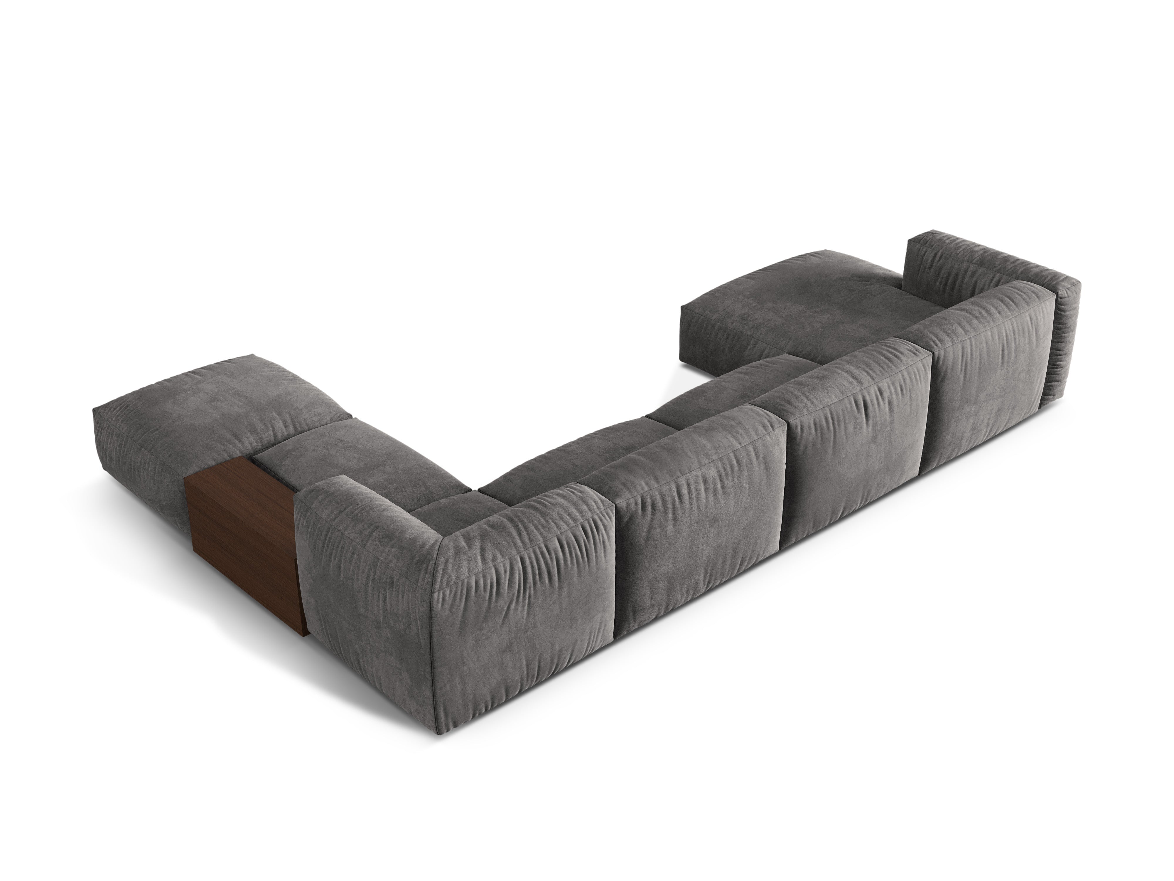 Right -sided corner velvet panoramic Martin Gray