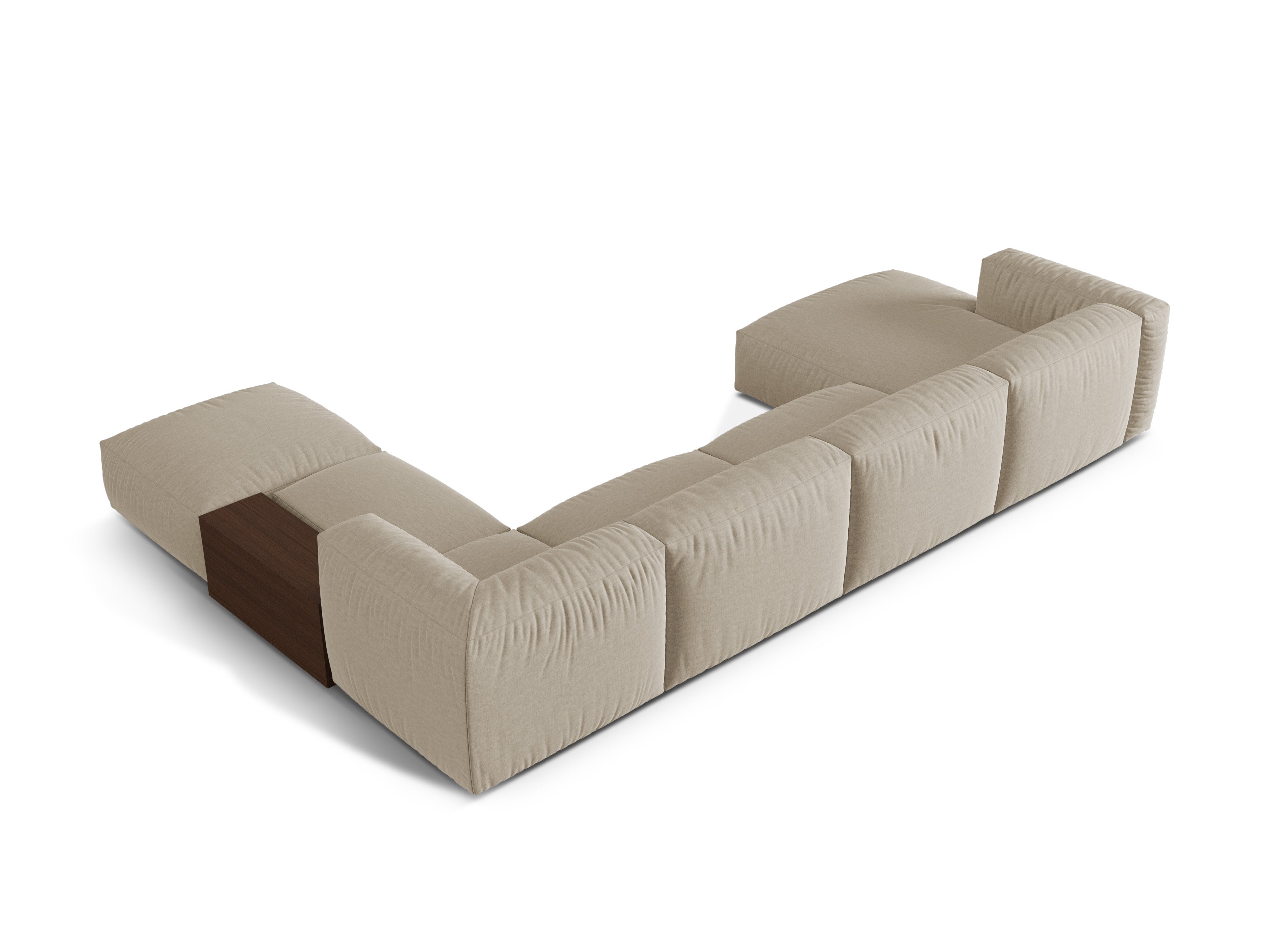 Right -sided panoramic corner Martin light beige