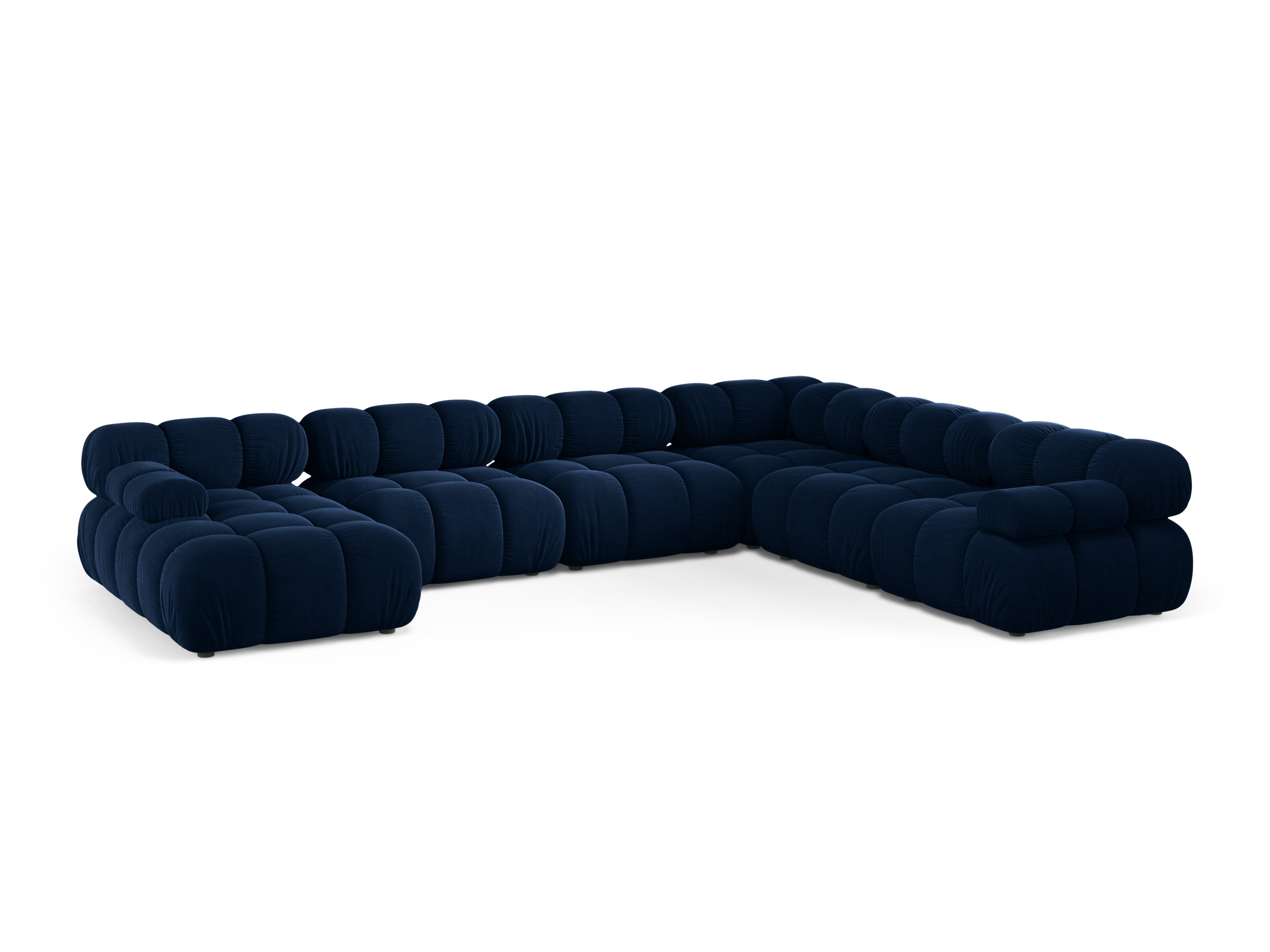 Panoramic Velvet Right-Arm Sofa BELLIS in Royal Blue