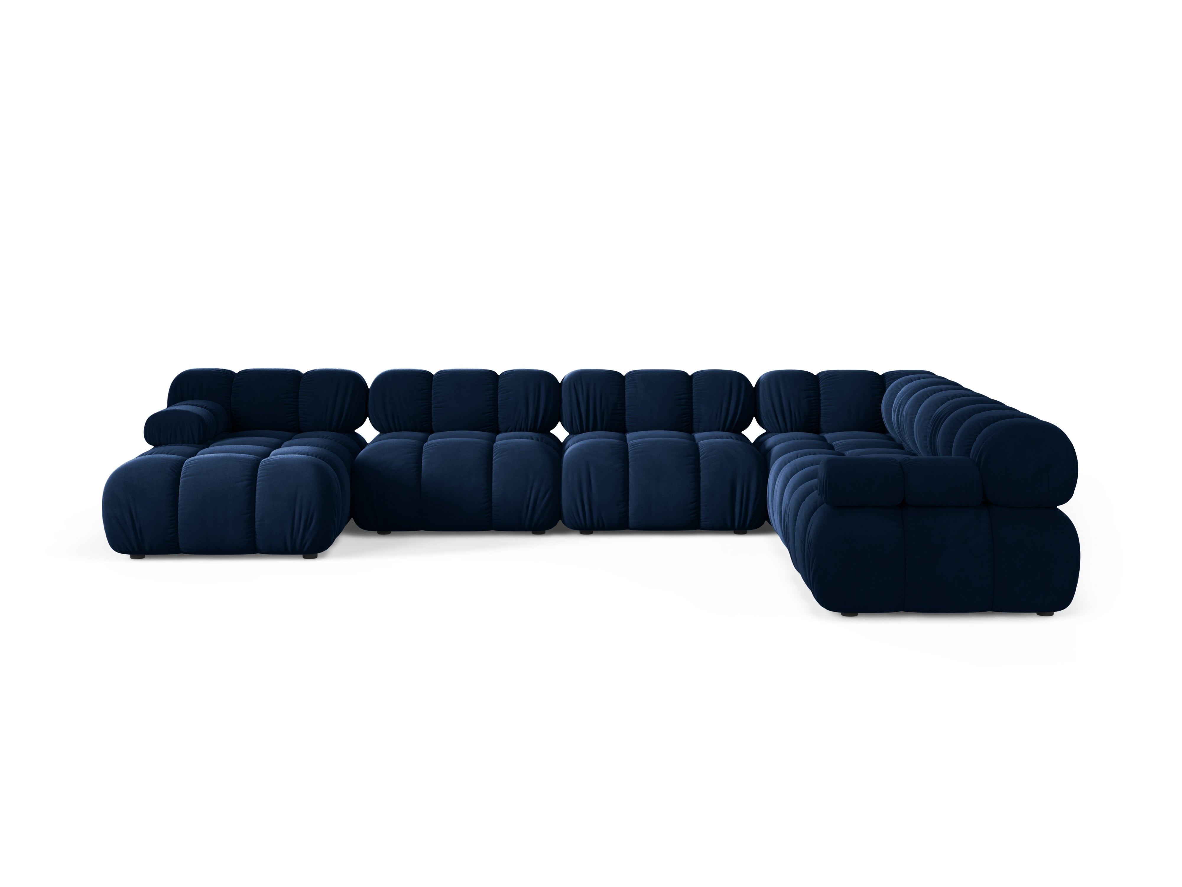 Panoramic Velvet Right-Arm Sofa BELLIS in Royal Blue