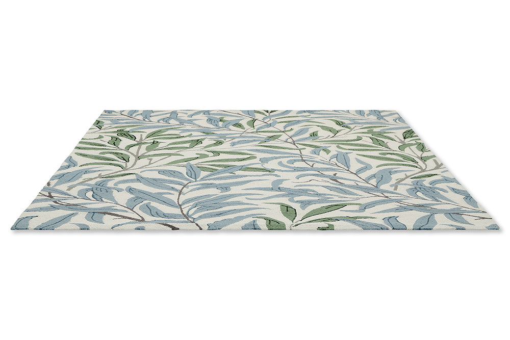 WILLOW BOUGHS LEAFY ARBOUR Outdoor-Teppich grün-blau