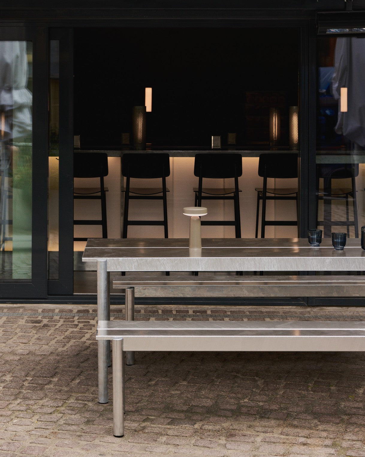 LINEAR Outdoor Table Galvanized Steel