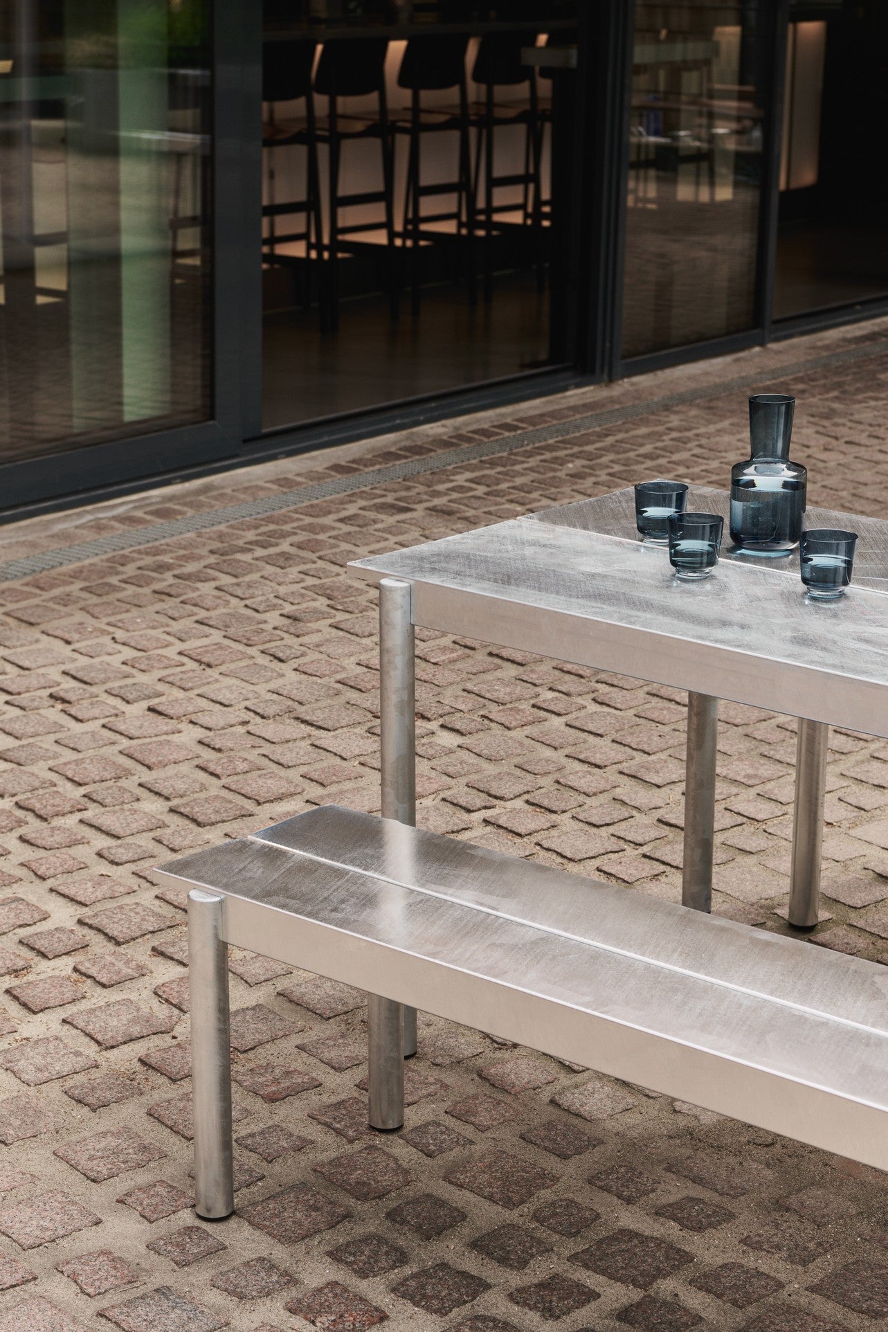 LINEAR Outdoor Bench Galvanized Steel