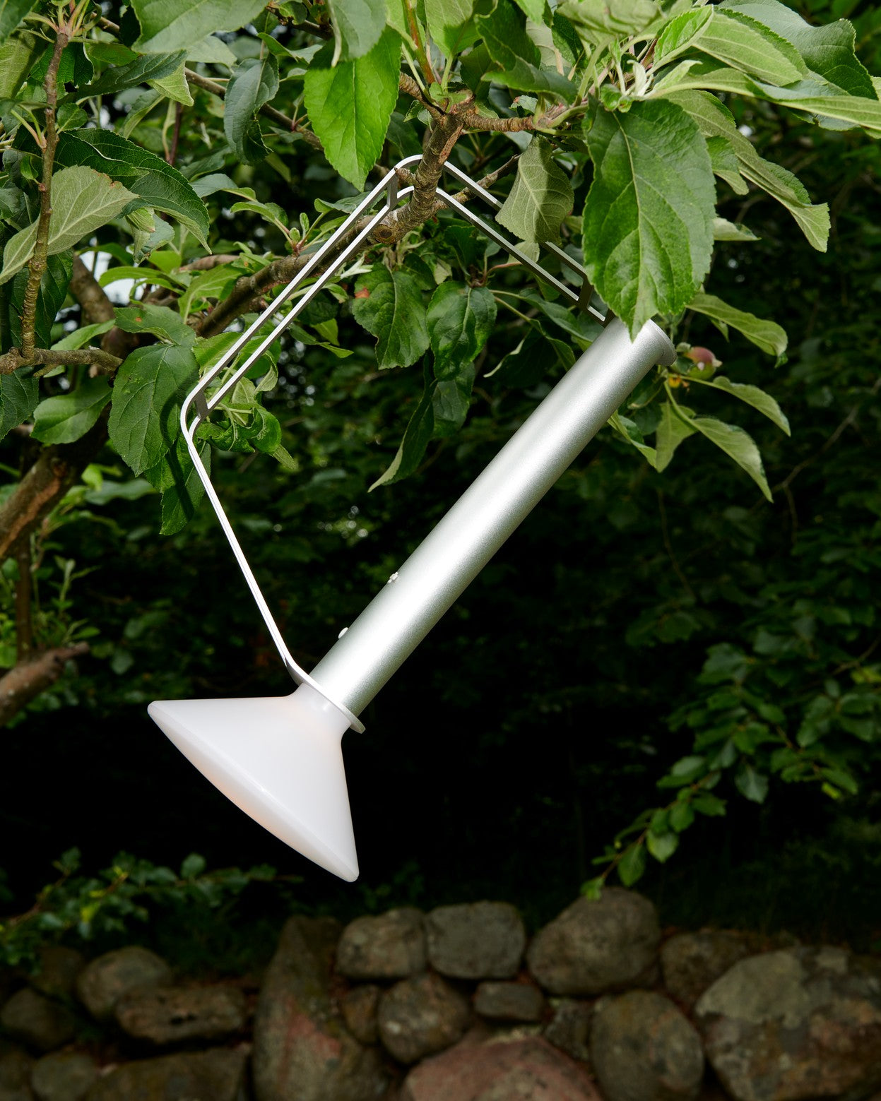 Portable outdoor lamp PITON silver