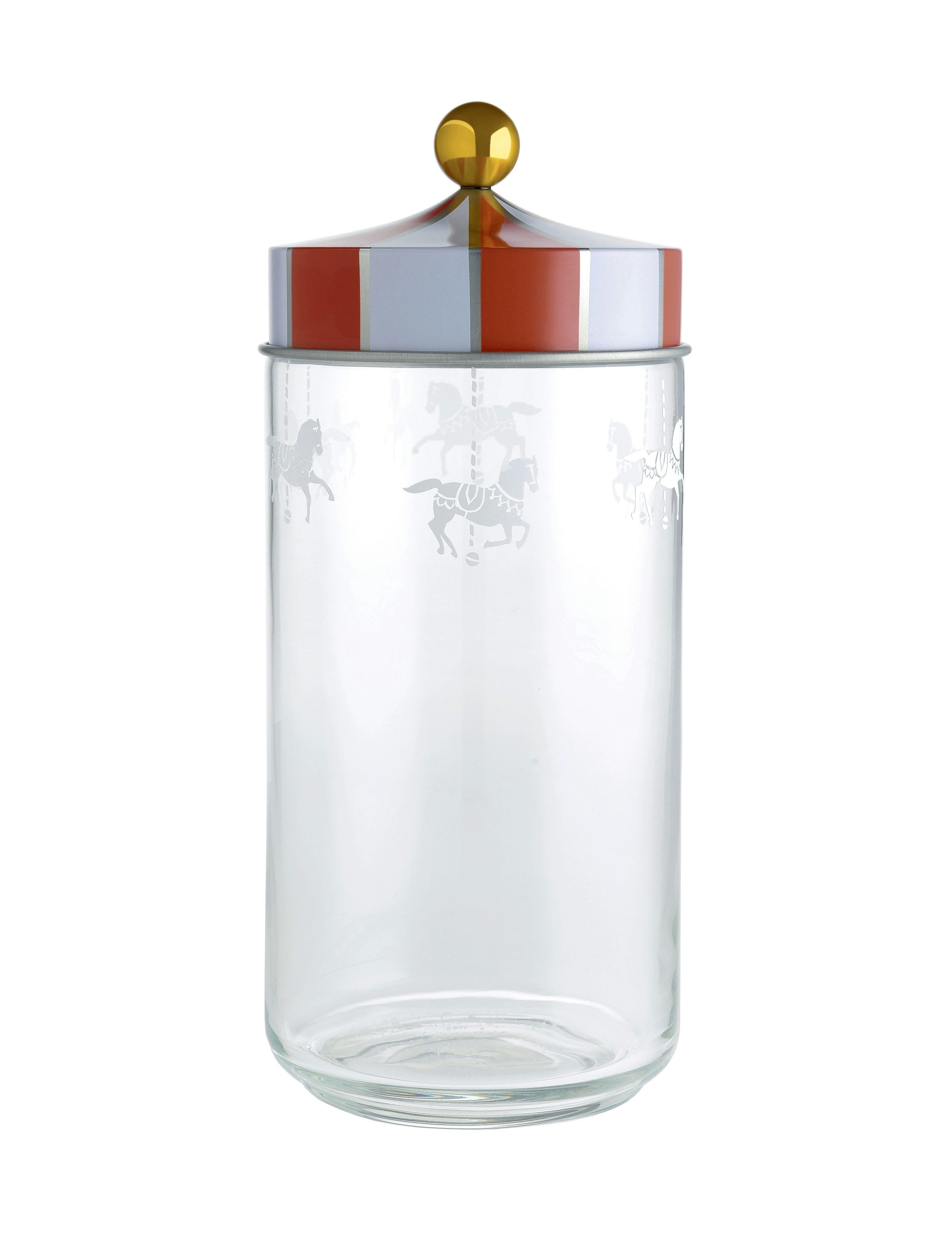 Zirkusküchenbehälter Glas mit Siebdruckdruck