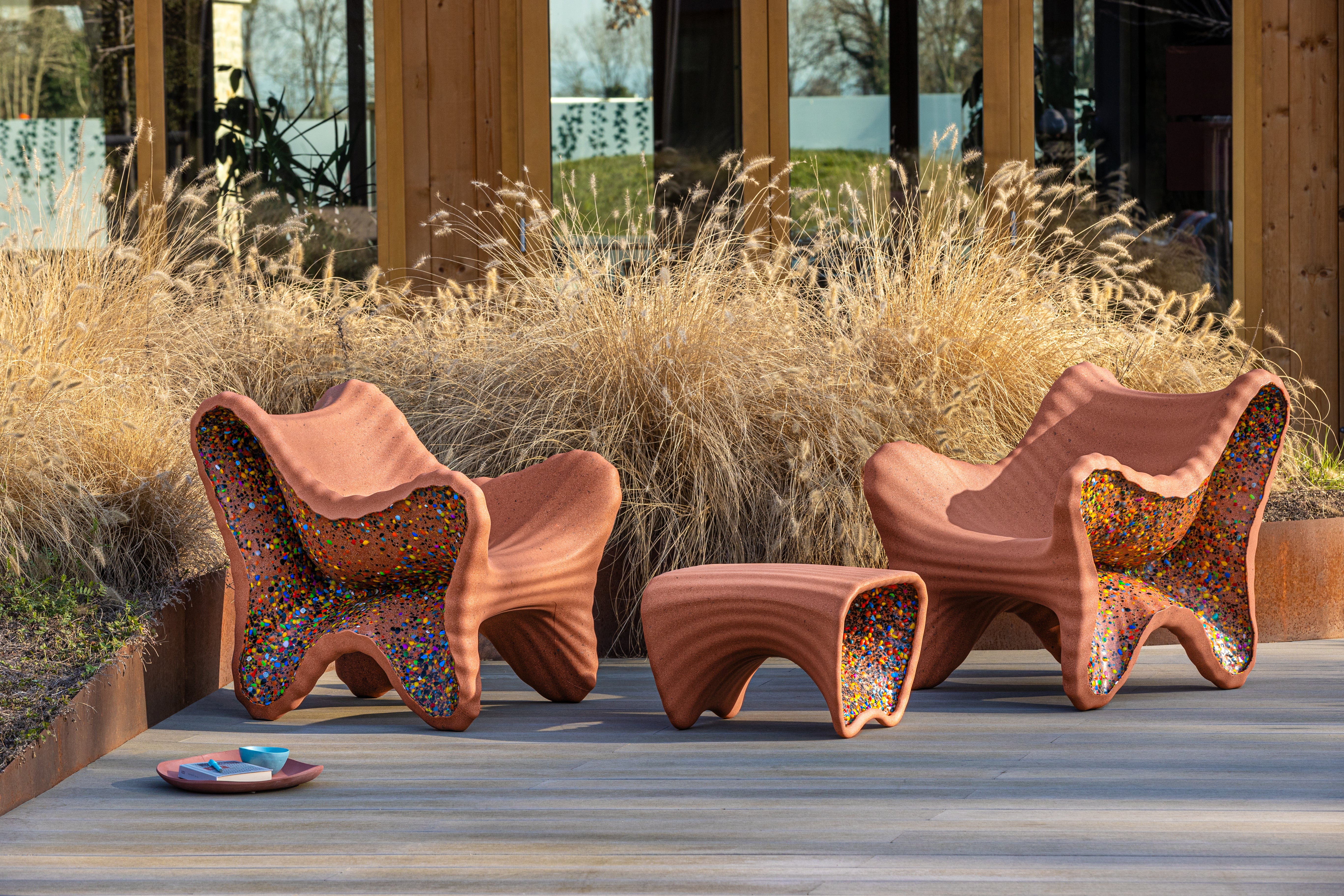IN-SIDE terracotta garden stool