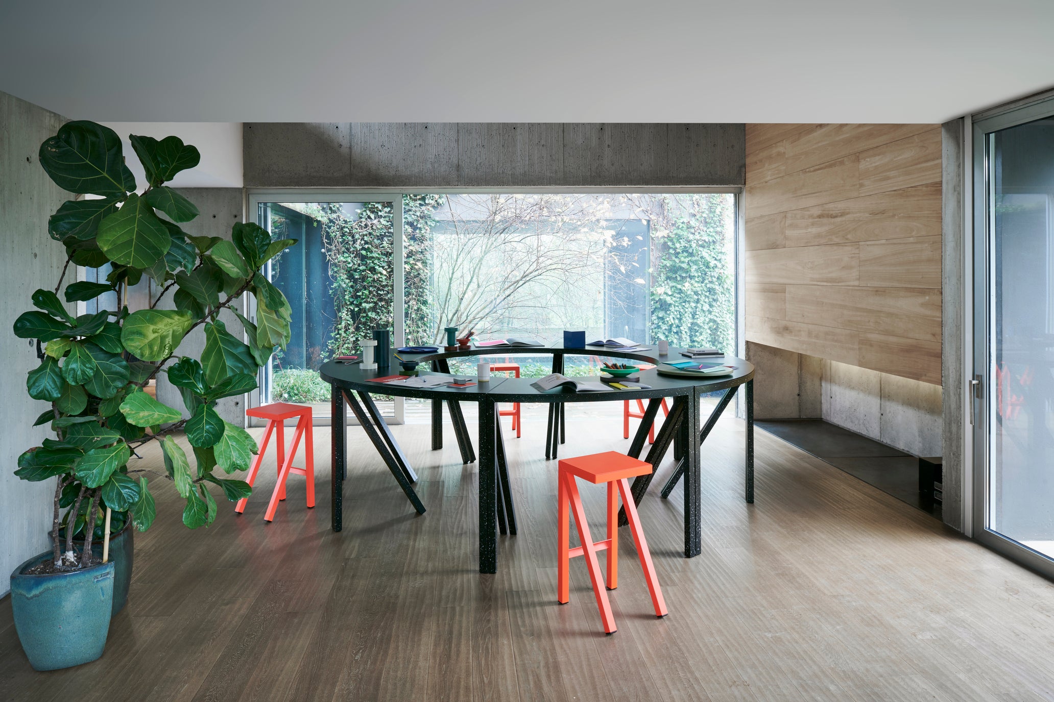 BUREAURAMA orange stool