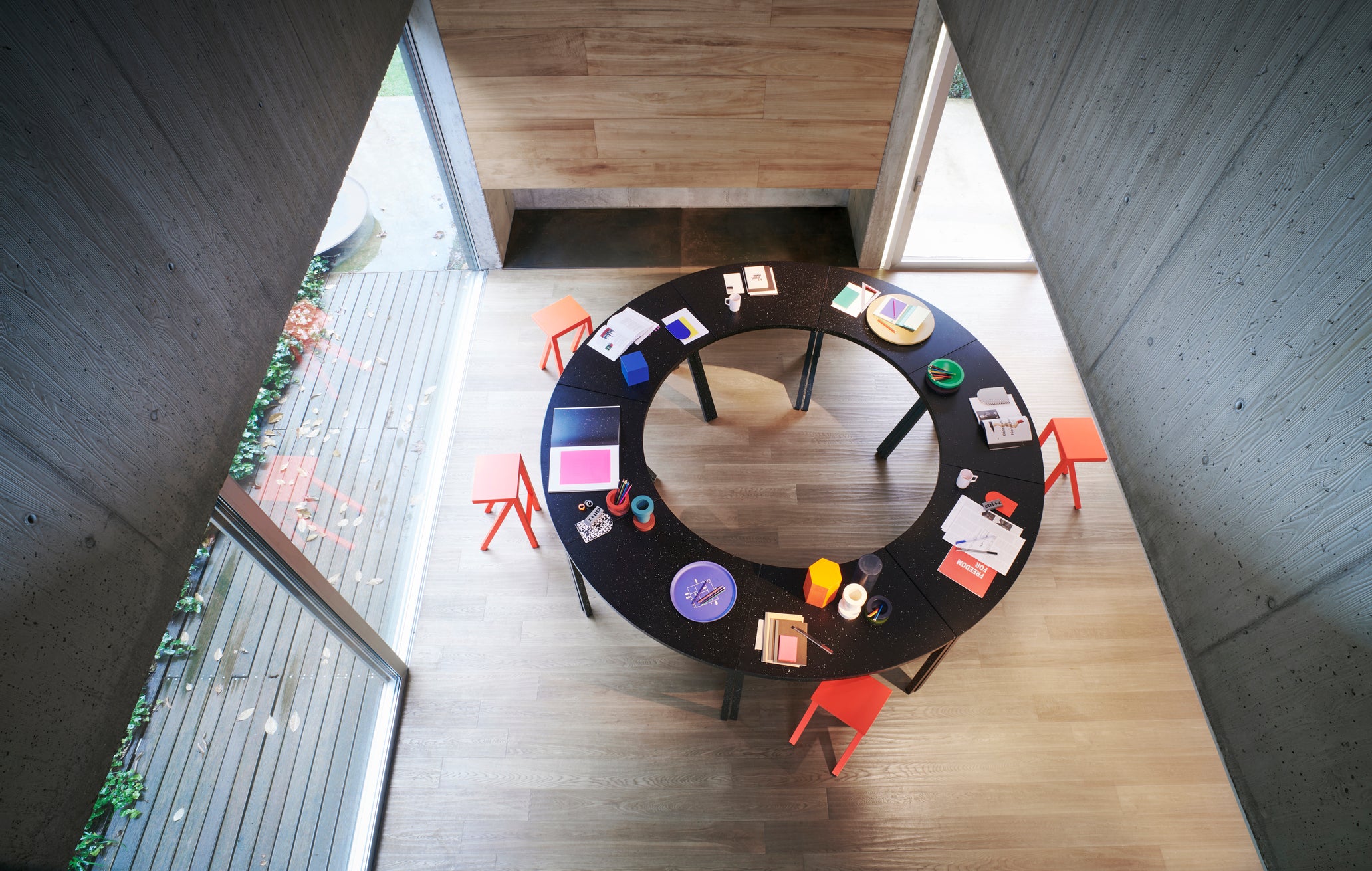 BUREAURAMA orange stool