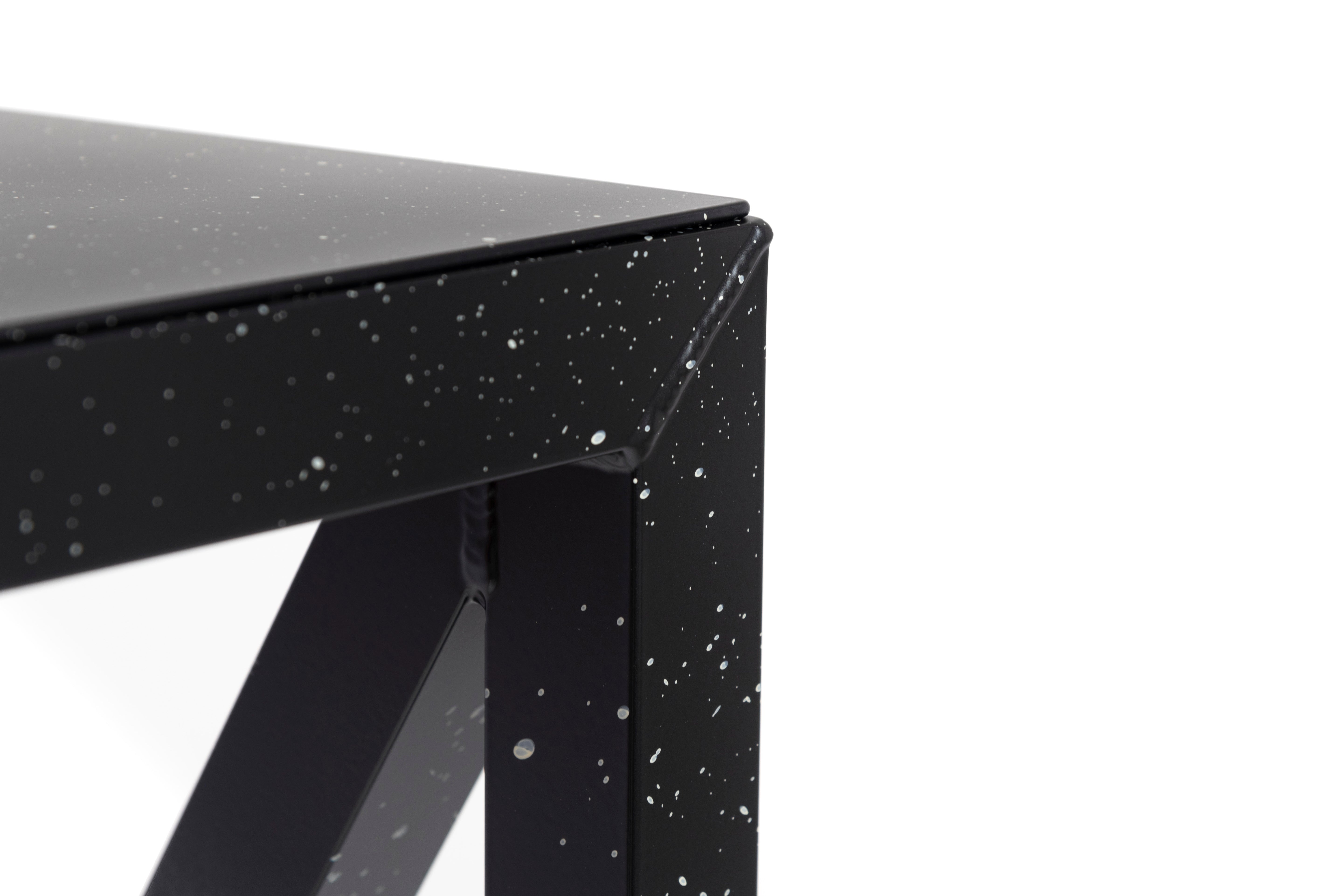 BUREAURAMA black stool with white