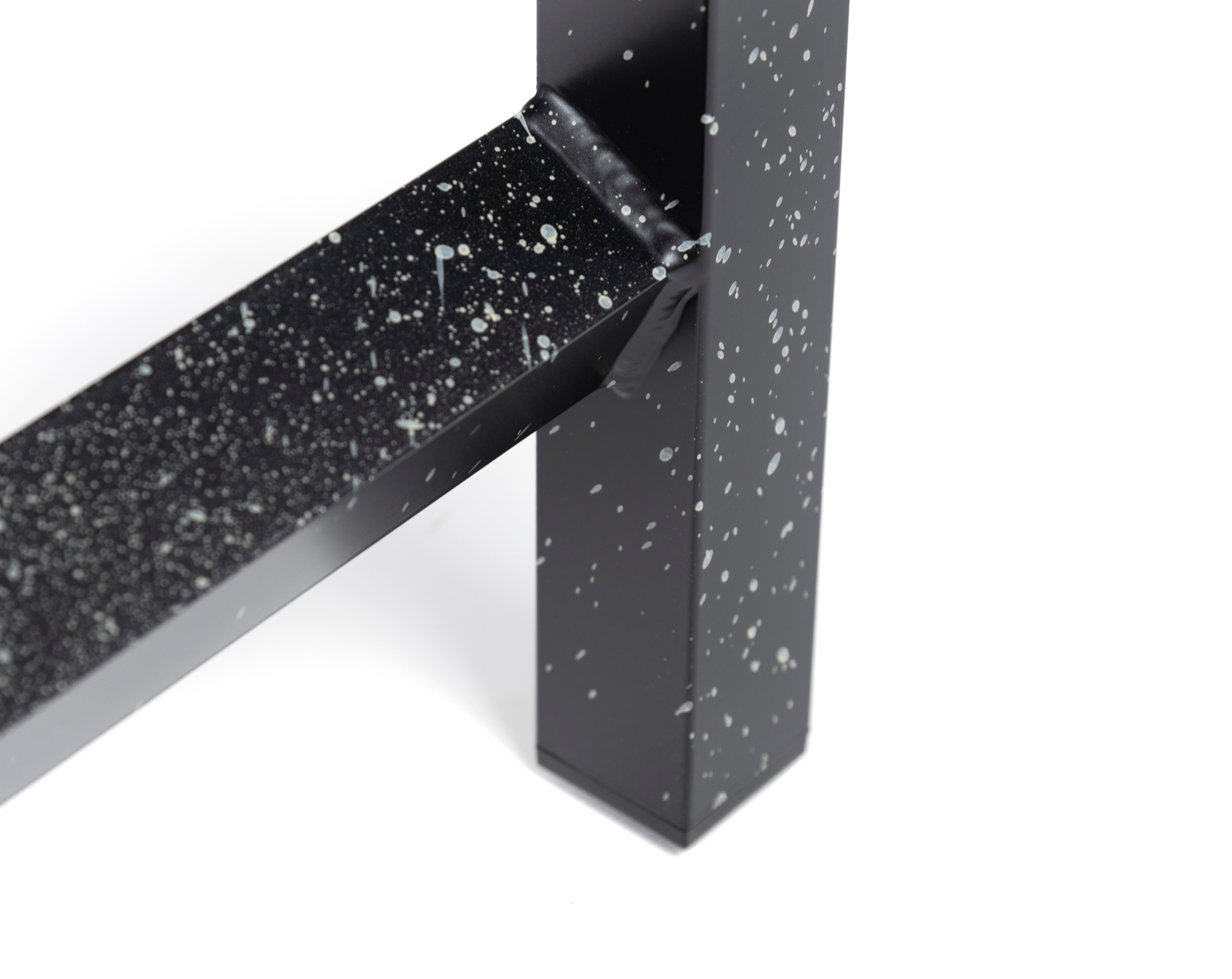 BUREAURAMA black stool with white