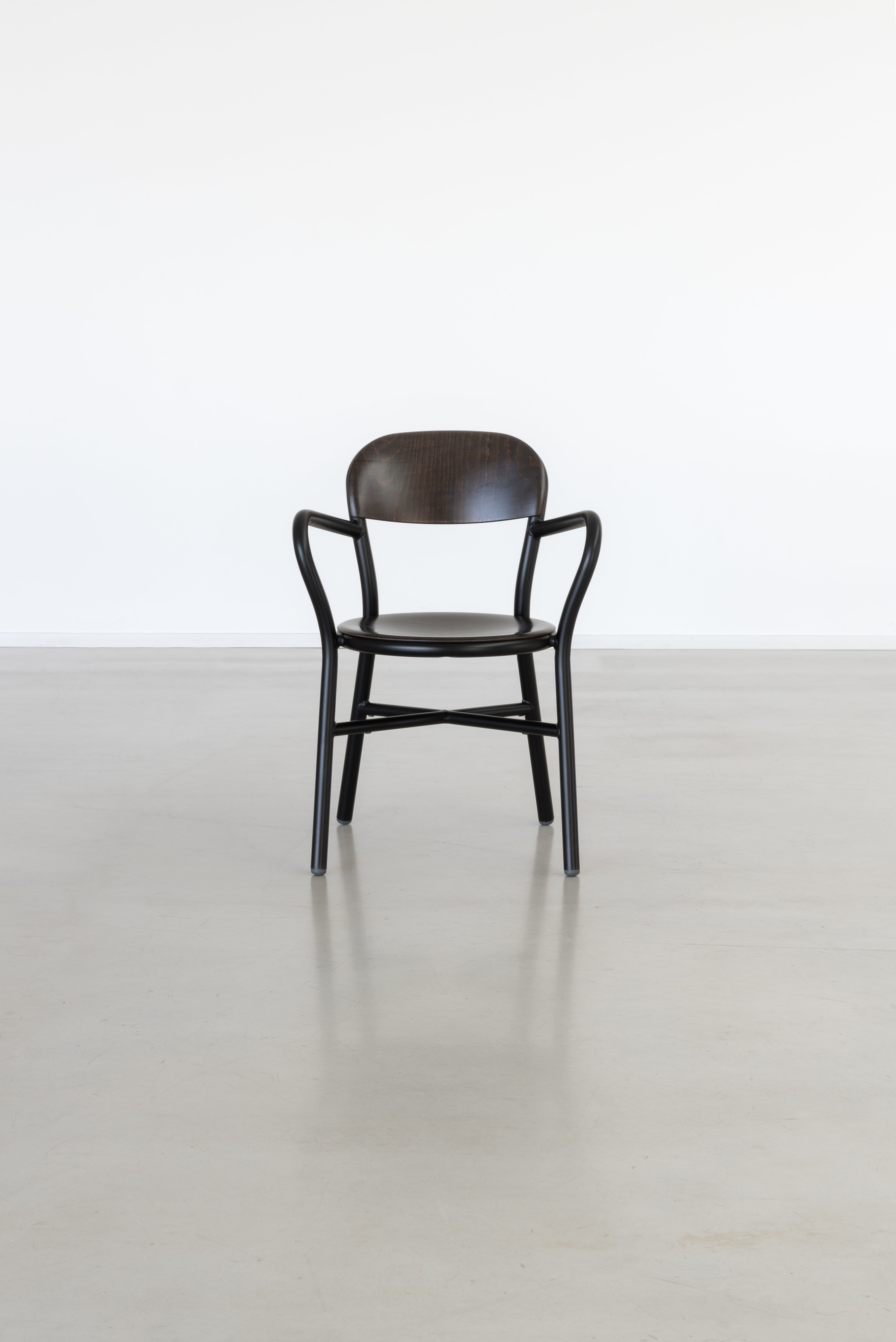 PIPE chair dark beech wood