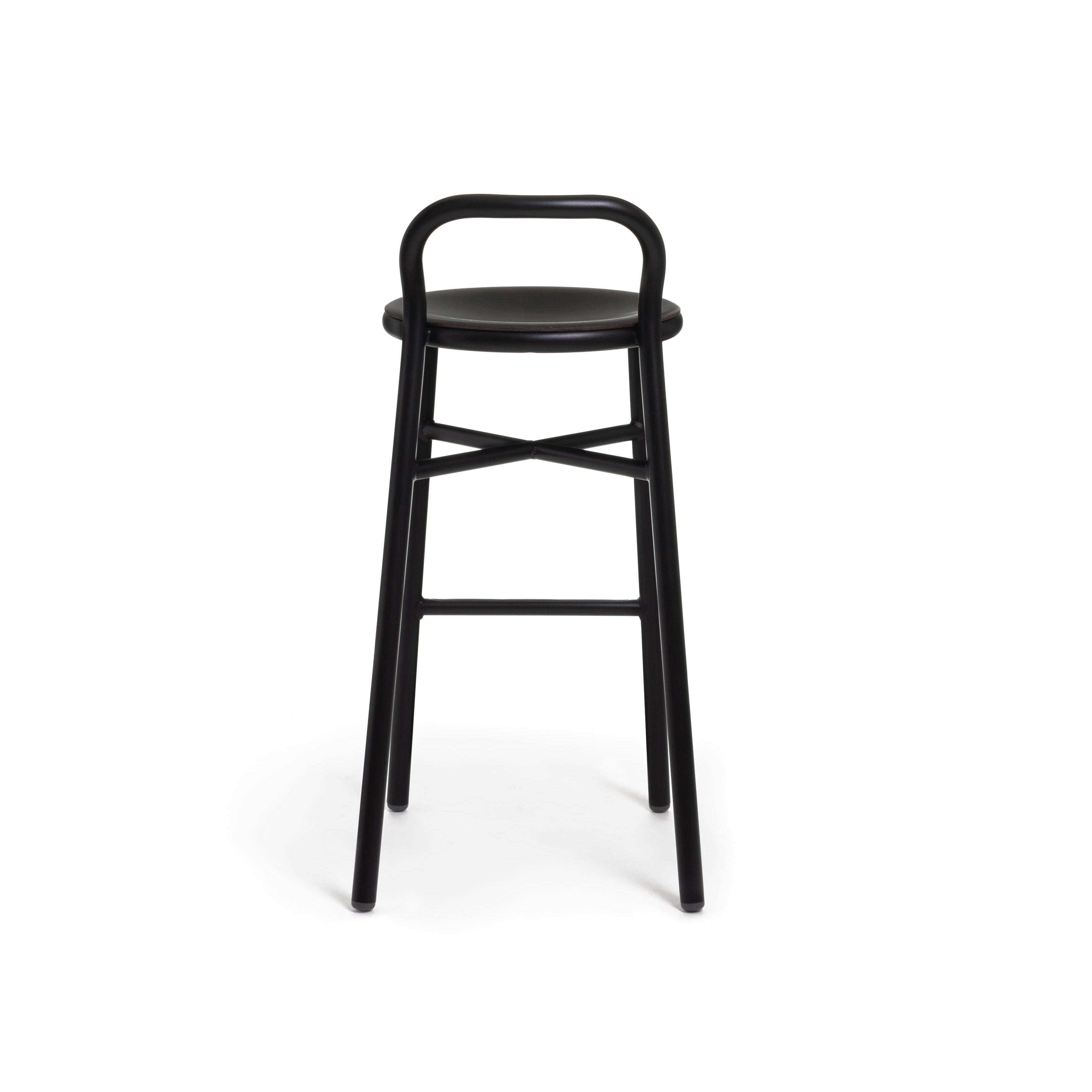 PIPE Hocker dunkles Buchenholz