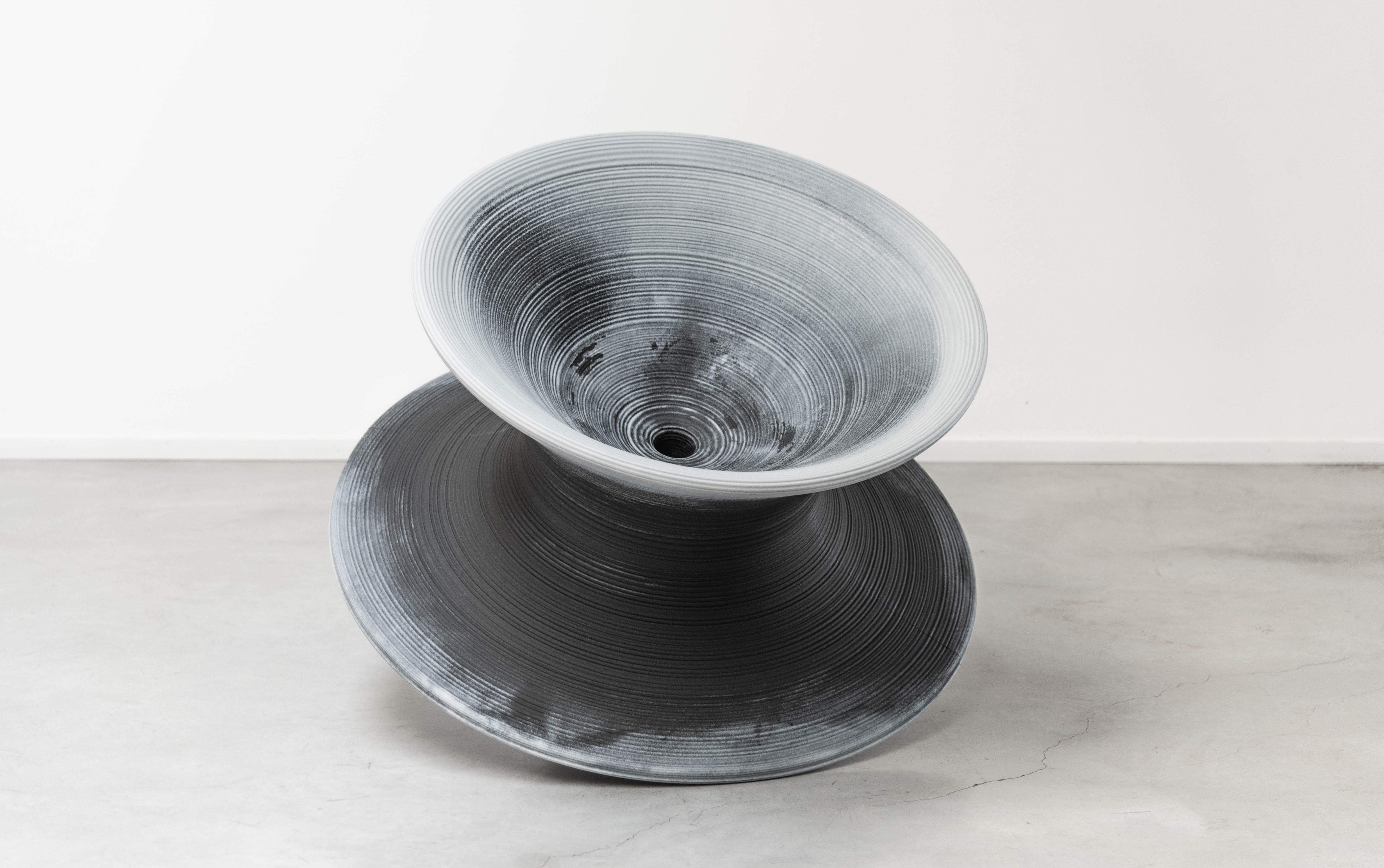 Swivel chair SPUN anthracite with light gray