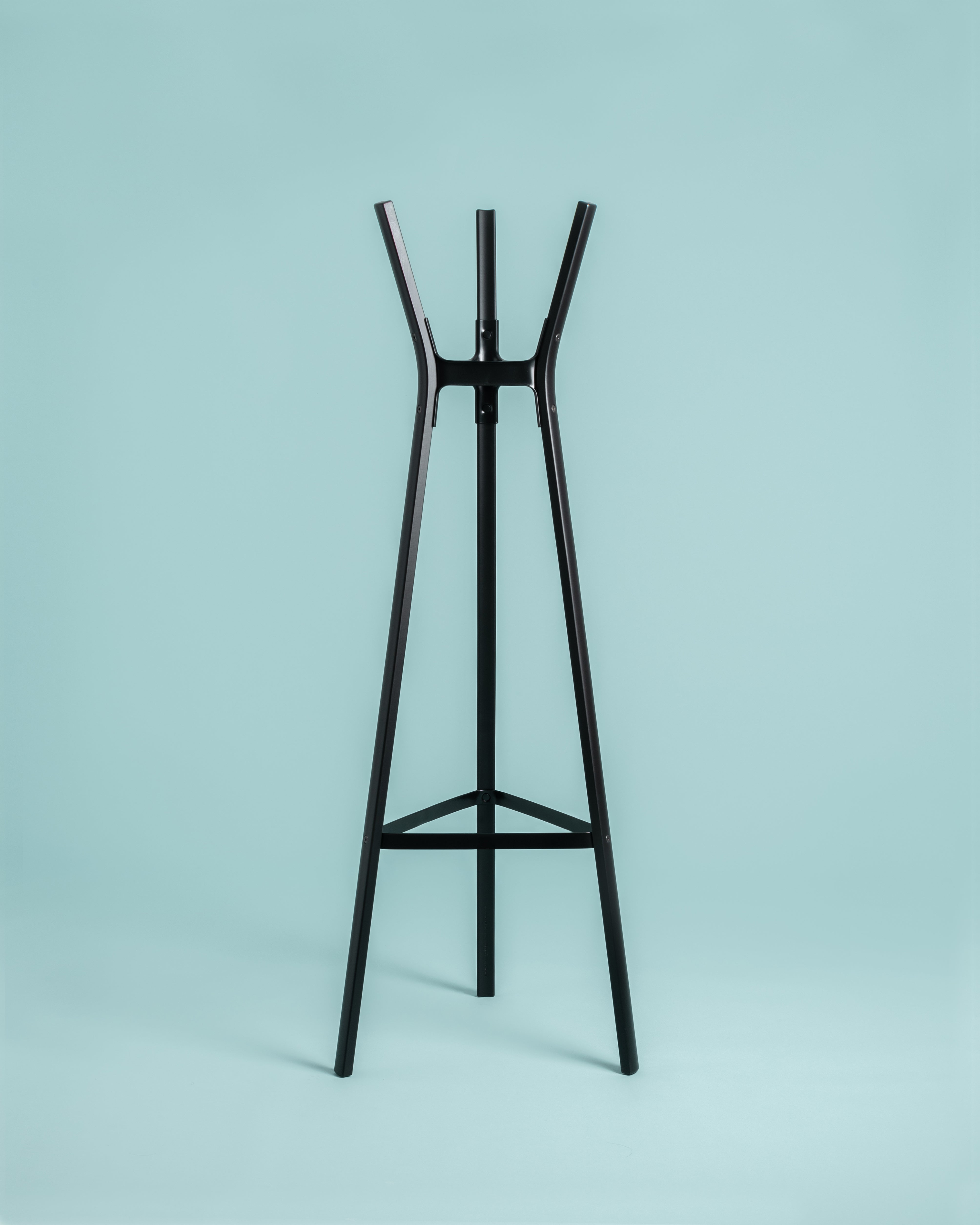 STEELWOOD Standgarderobe, schwarzes Buchenholz
