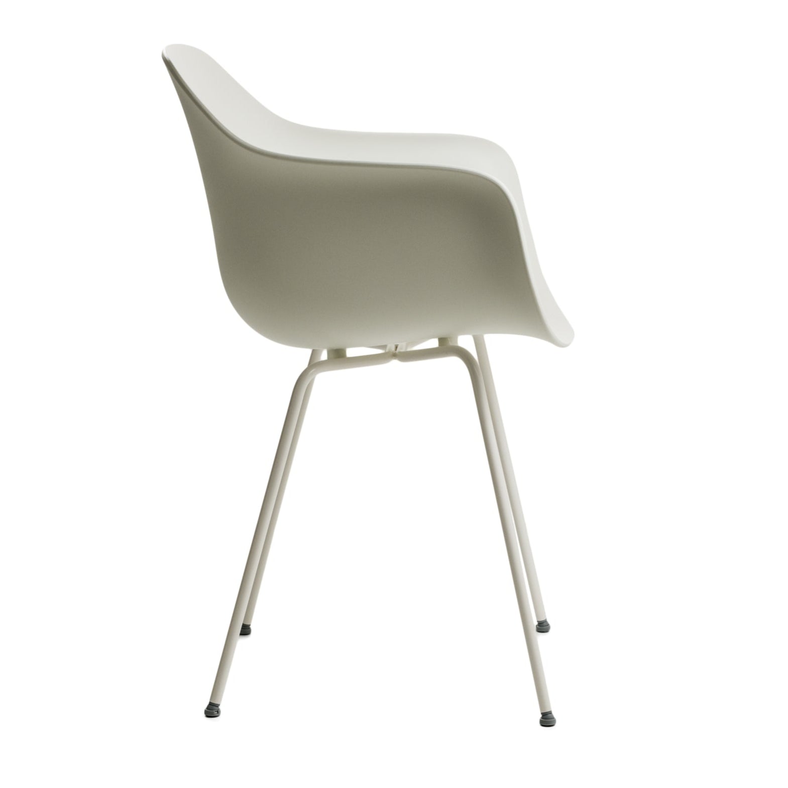 SUBSTANCE armchair in white with a metal base