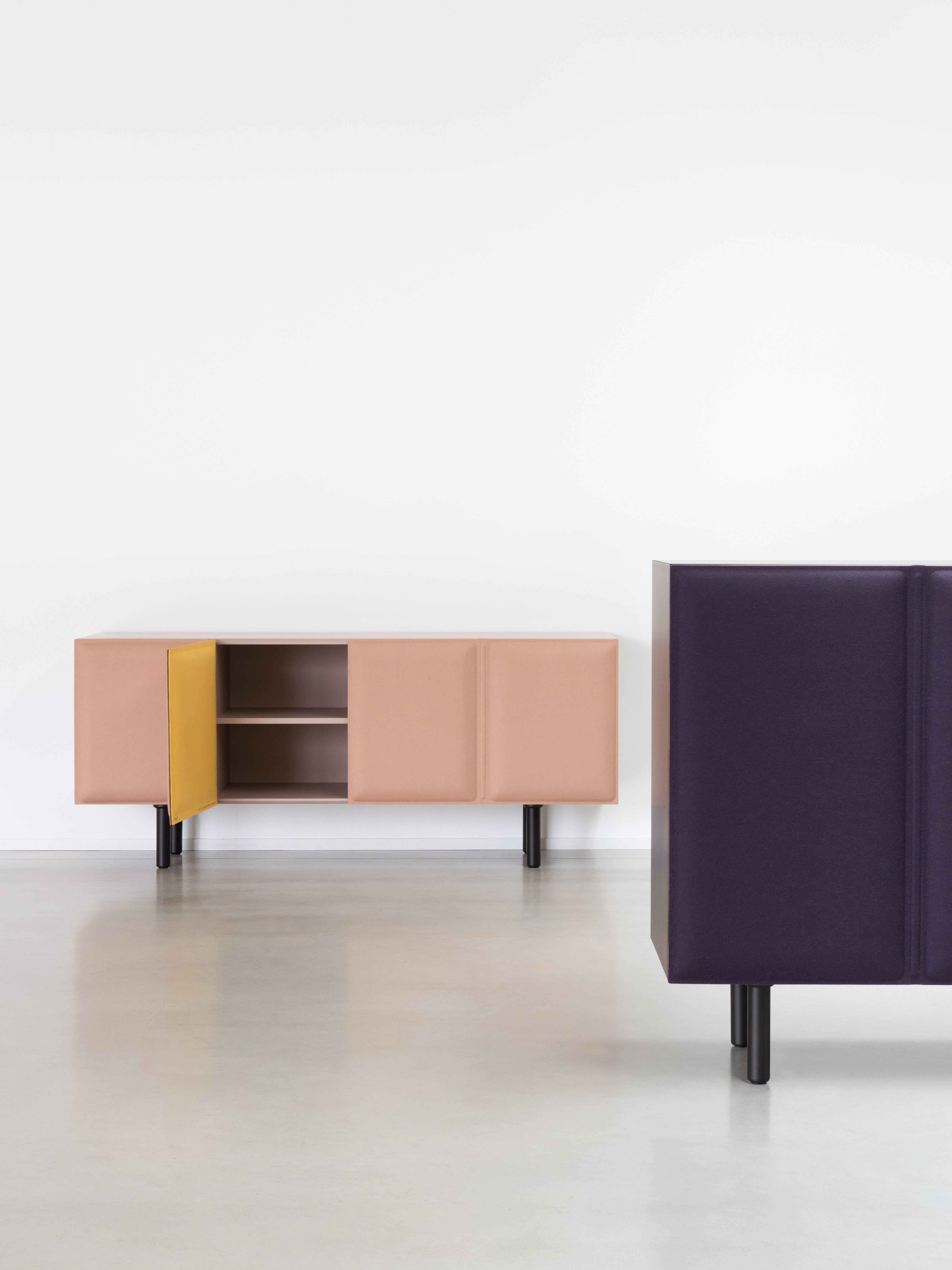 TACITO TV cabinet beige felt