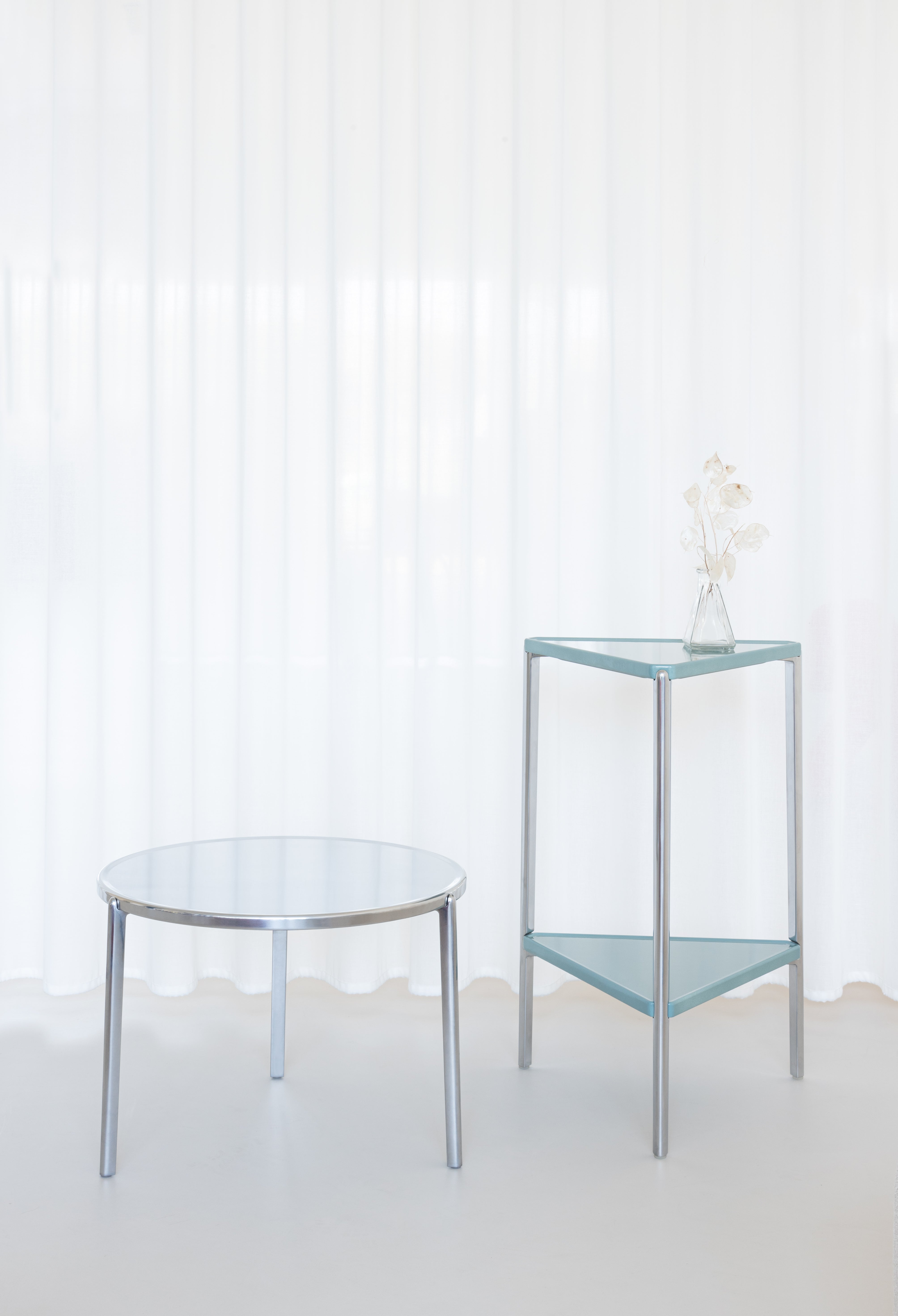 Beistelltisch TAMBOUR blauer Beton