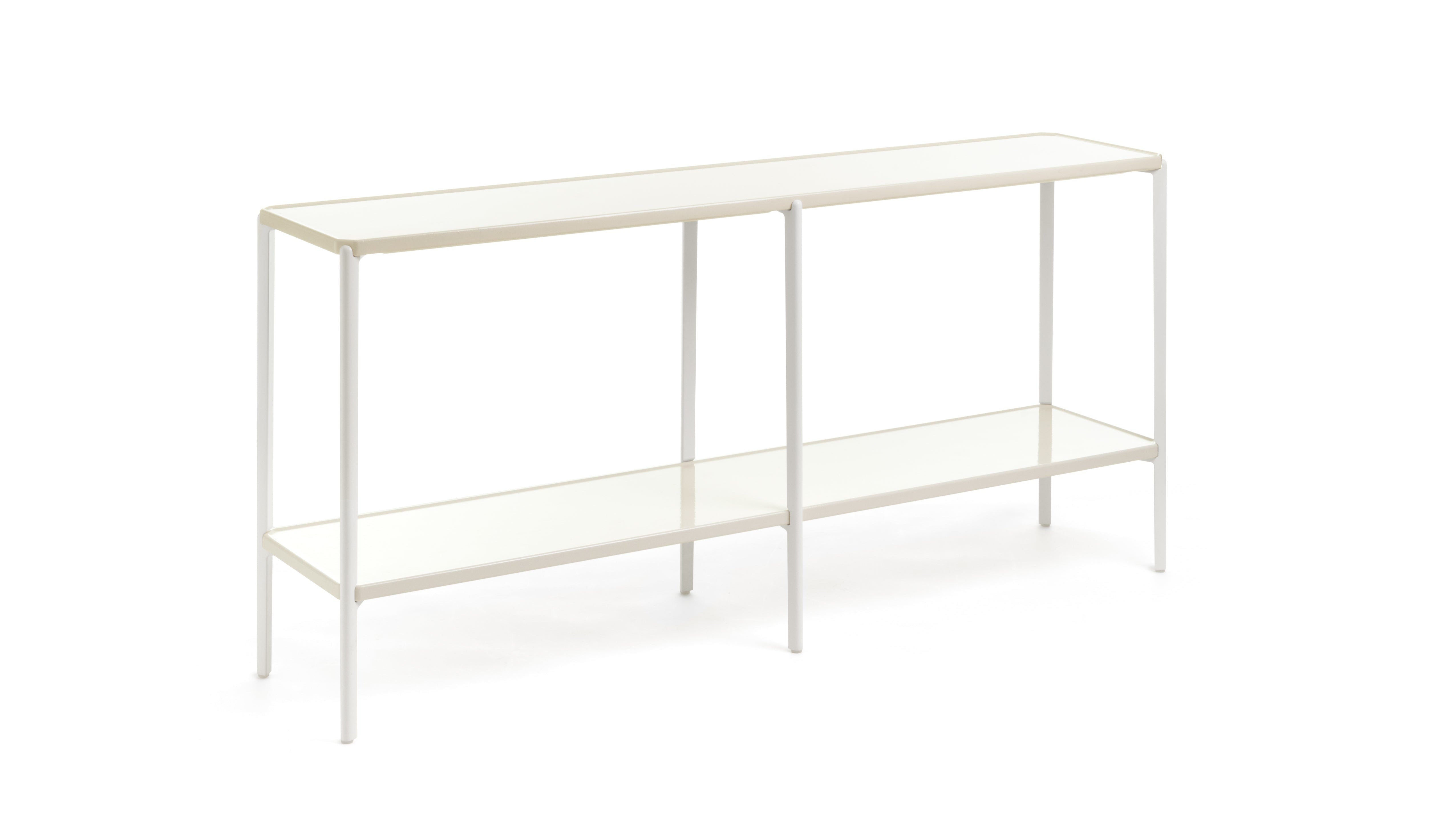 Doppelregal TAMBOUR cremefarbener Beton