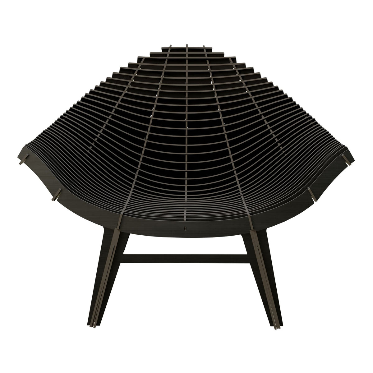 Outdoor armchair MANTA black
