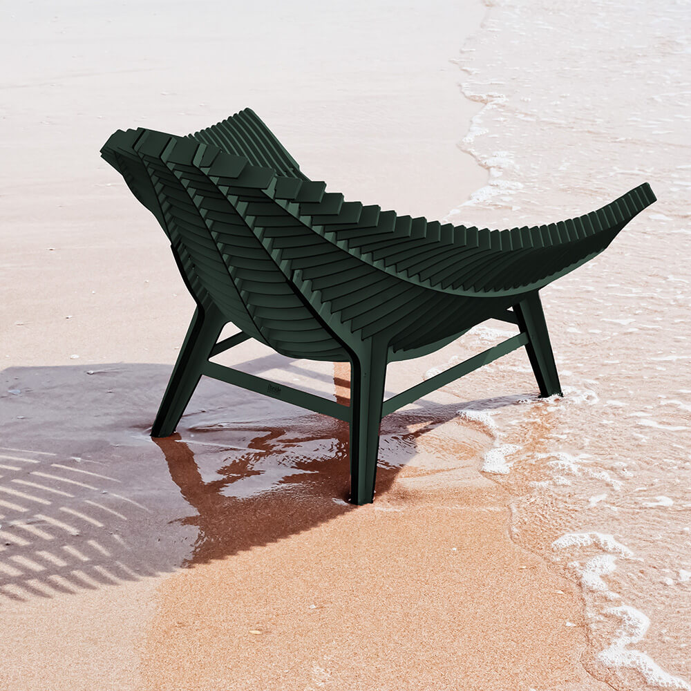 Outdoor armchair MANTA green