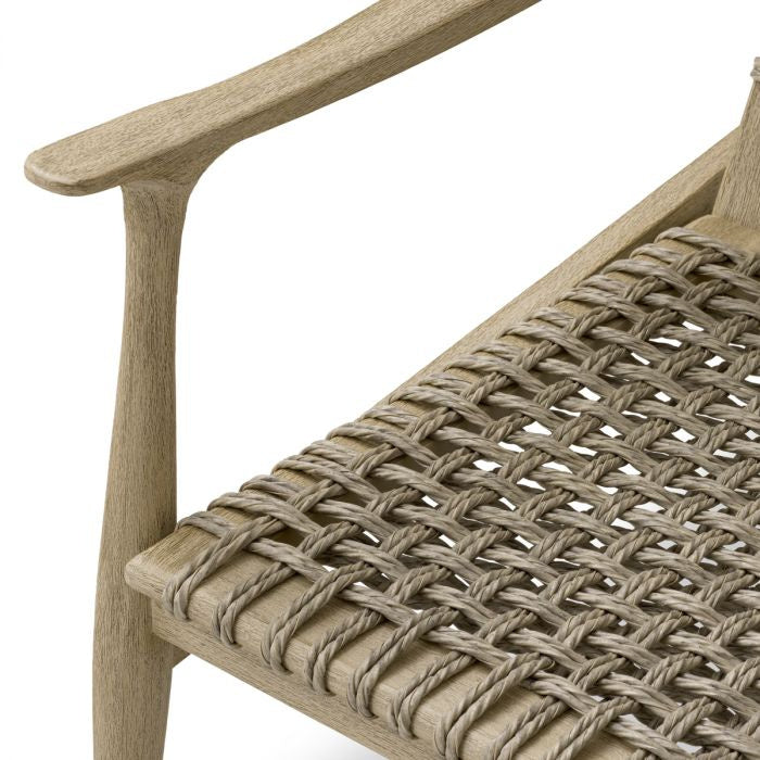 Outdoor Armchair MANZO Gray with Beige