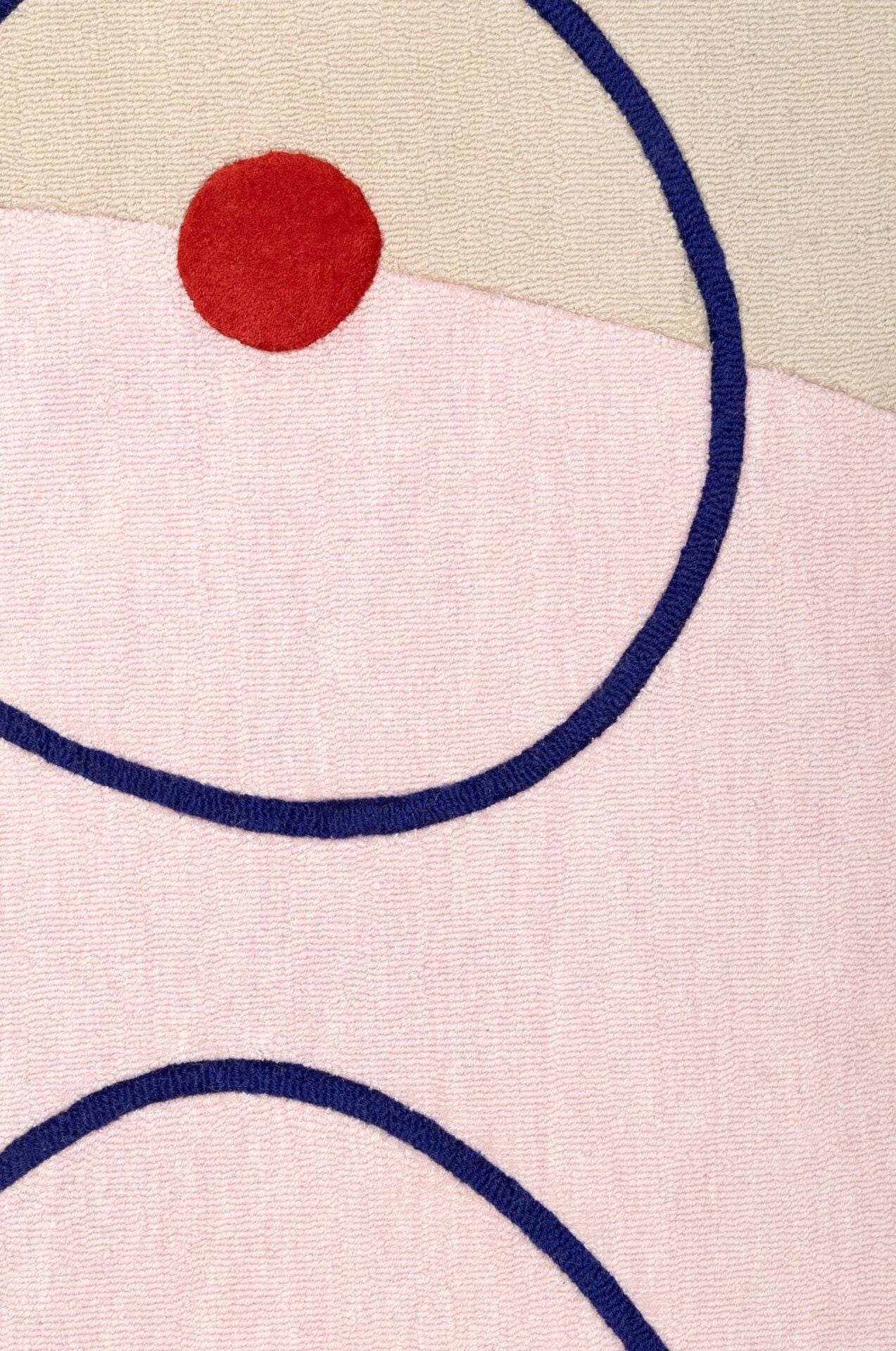 MARSEILLE Beige Rug with Cobalt and Red