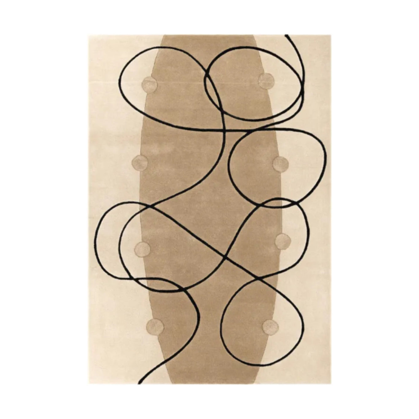 MARSEILLE Beige Rug with Brown and Black