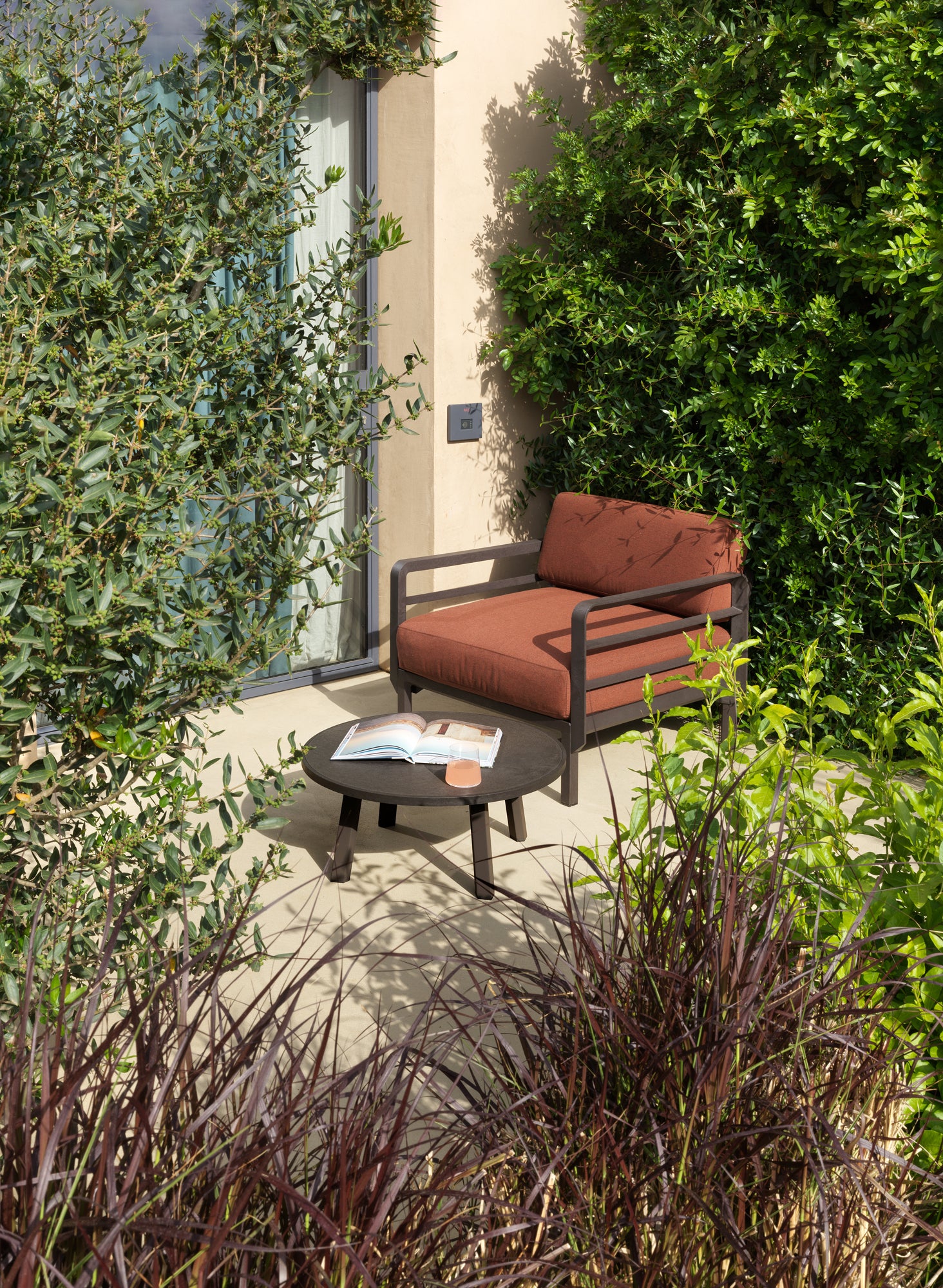 MAXIMO 5 Pearl Modular Outdoor Corner Sofa with Brown Base
