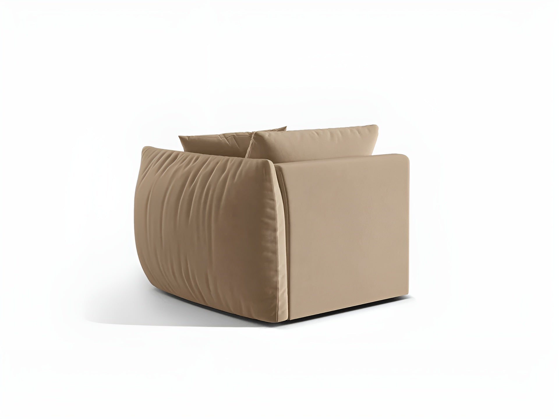 CHRIS Velvet Modular Sofa - Right-Side Element in Sand