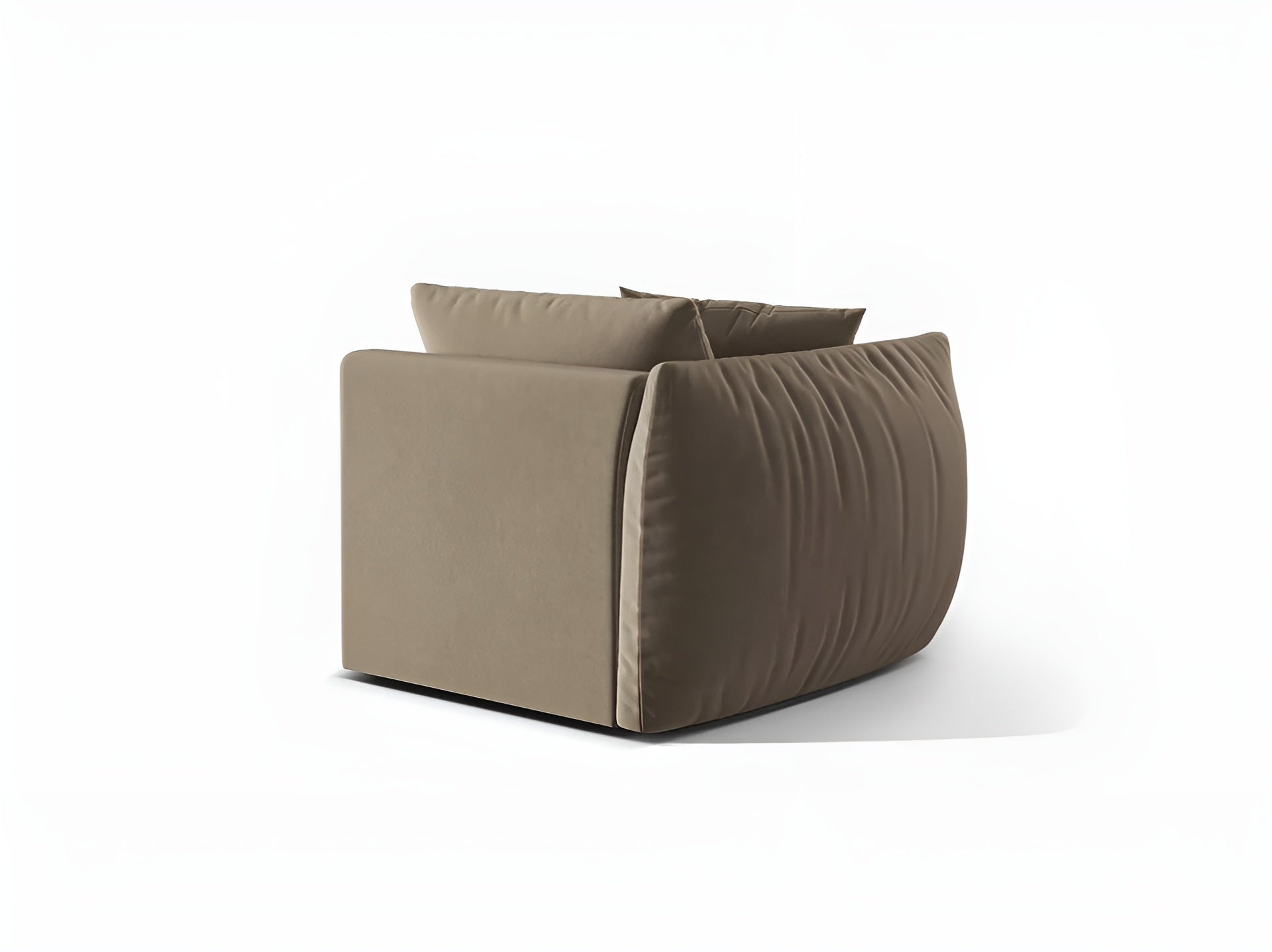 CHRIS Velvet Modular Sofa - Left Element in Light Brown