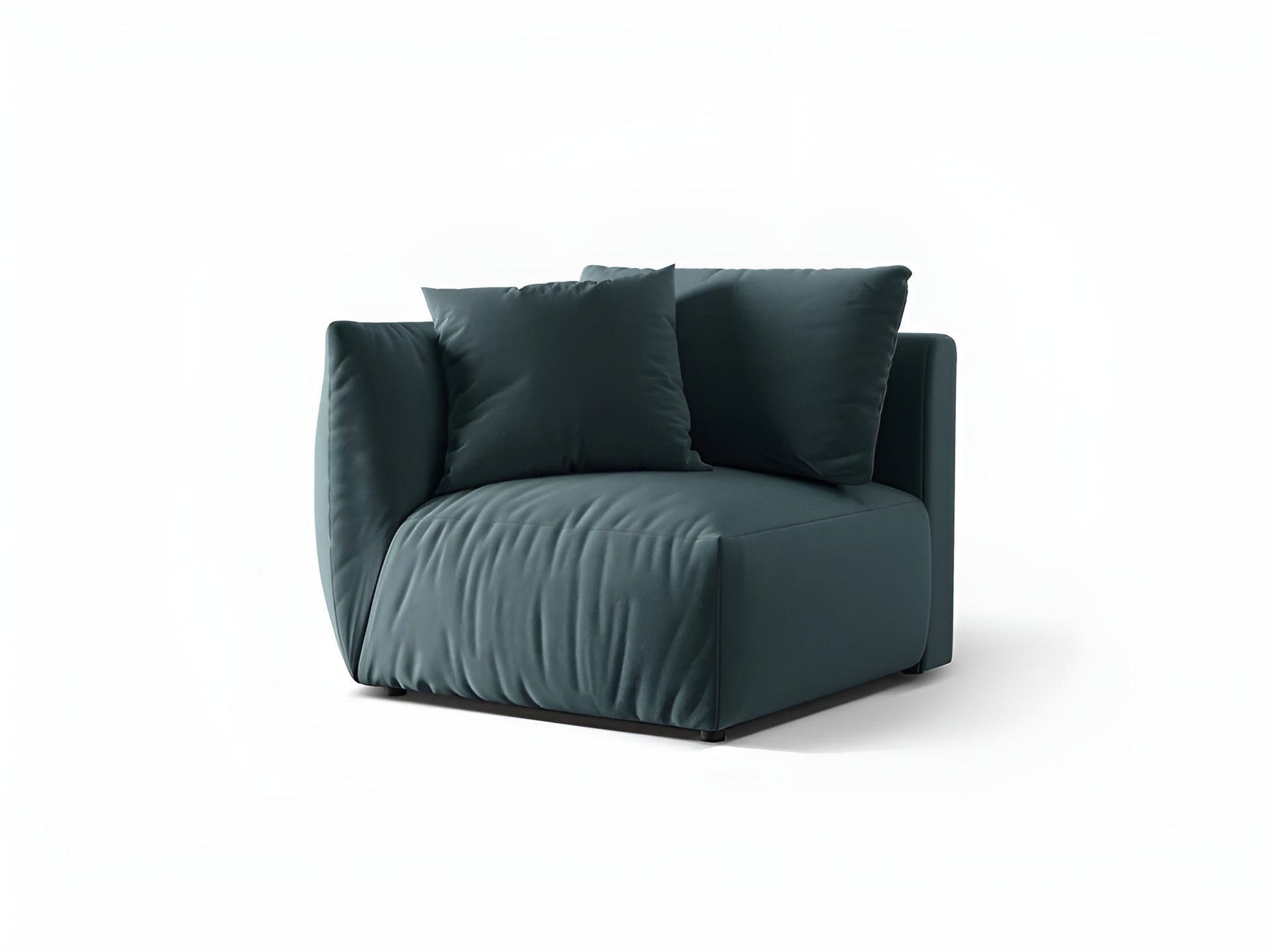 CHRIS Velvet Modular Sofa - Left Element Light Blue