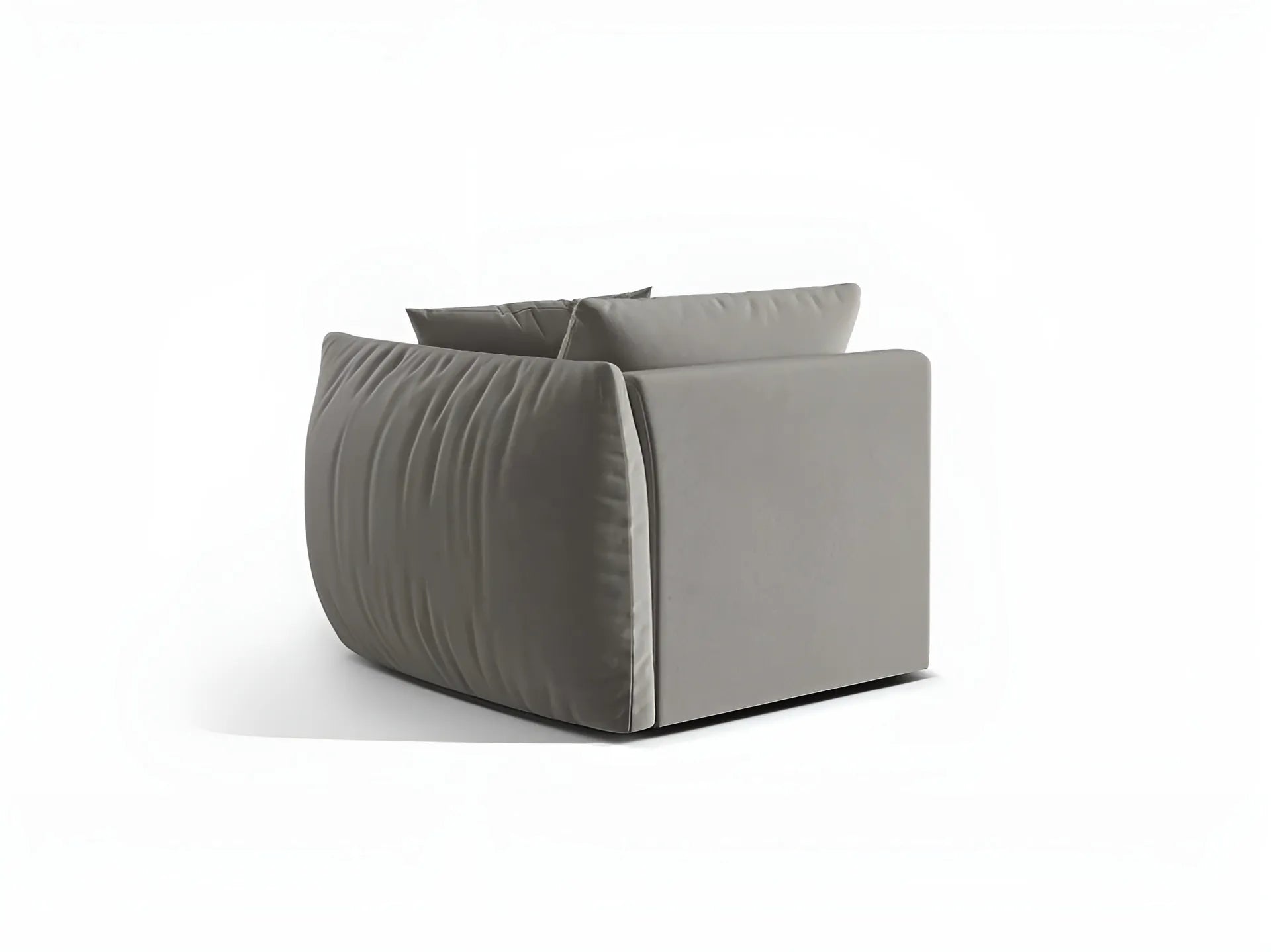 CHRIS Velvet Modular Sofa - Right-Side Element Gray