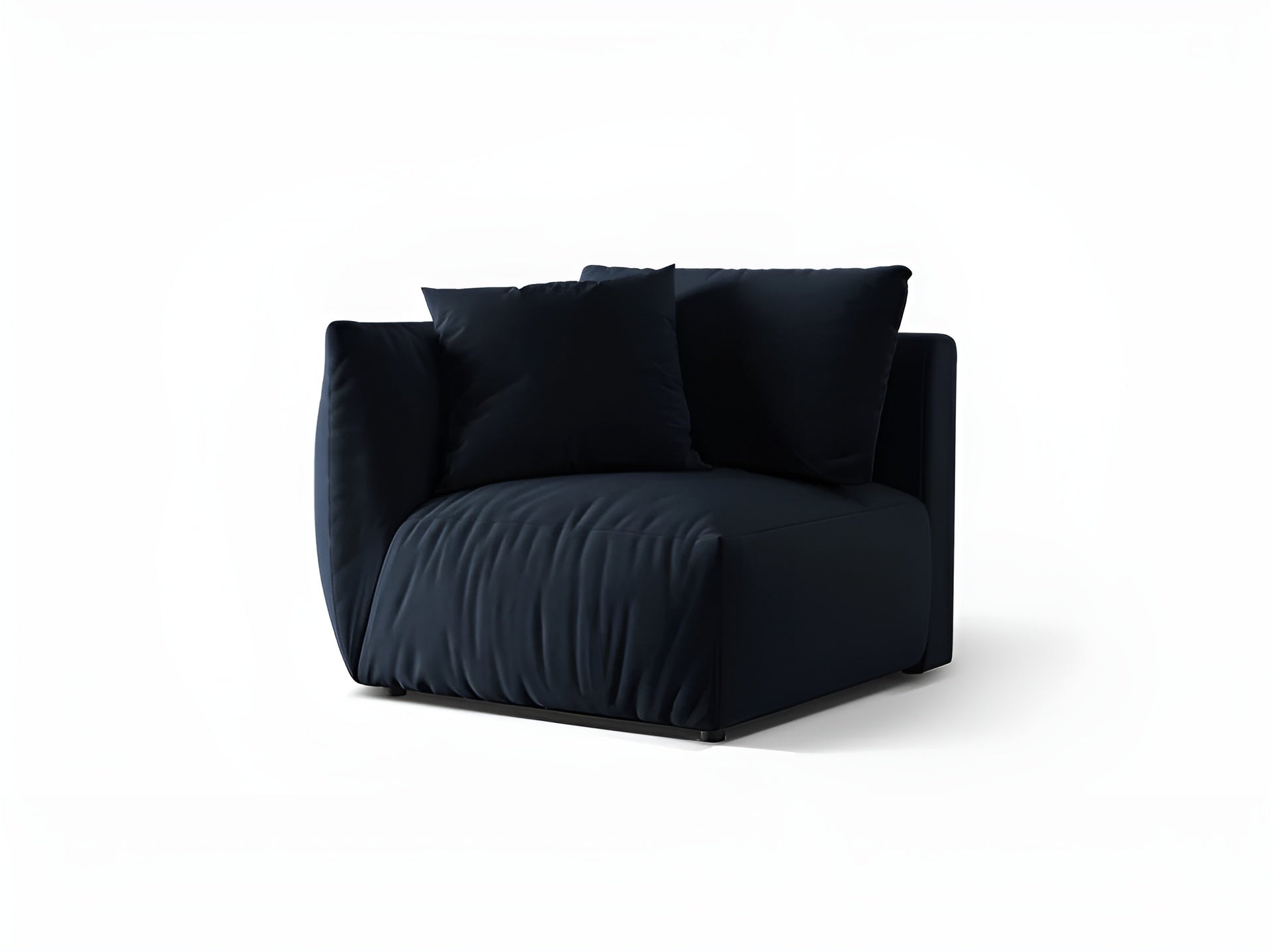 CHRIS Modular Velvet Sofa - Left Element in Royal Blue