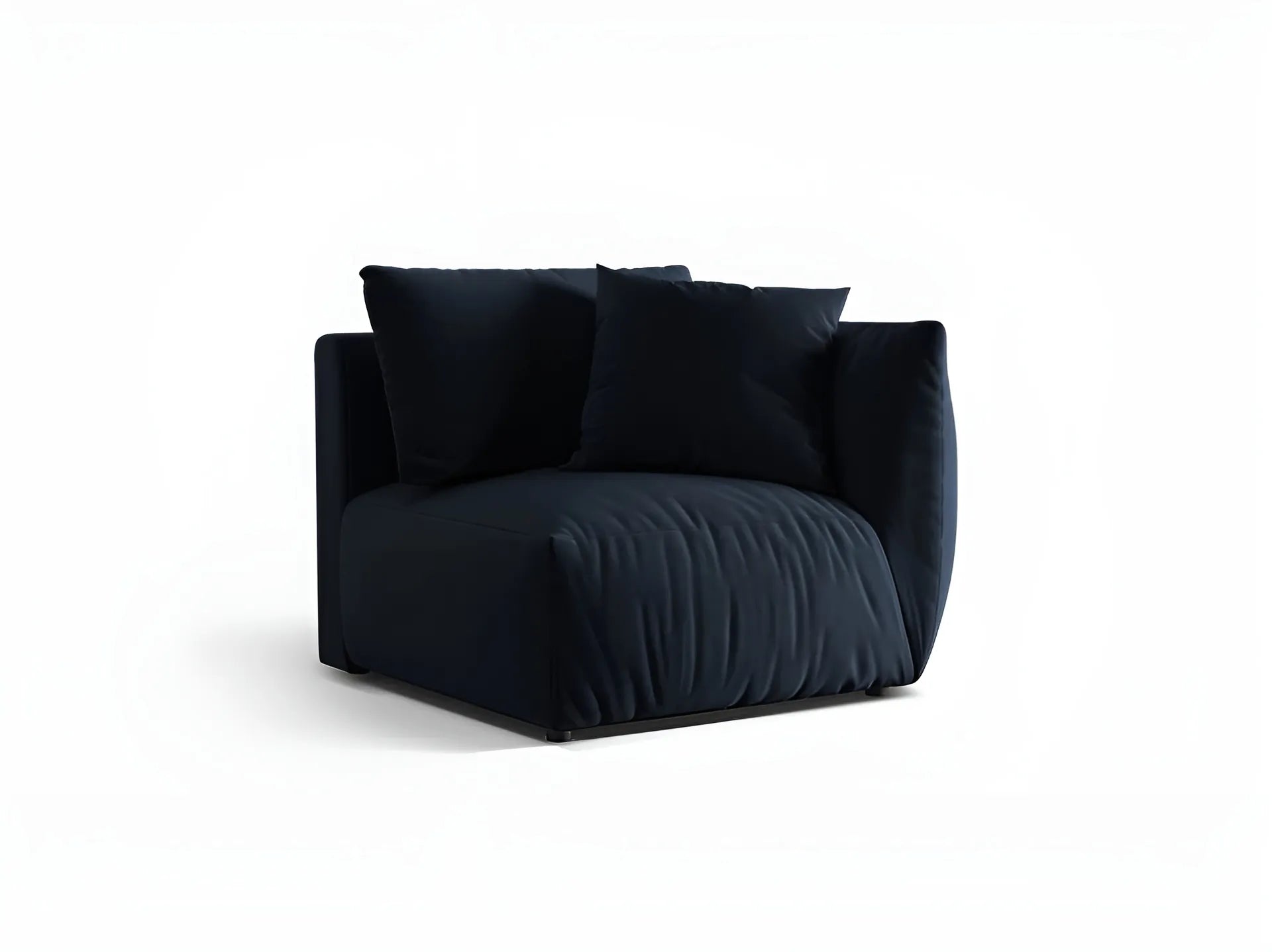 Modulares Samtsofa CHRIS - rechte Element in königsblau