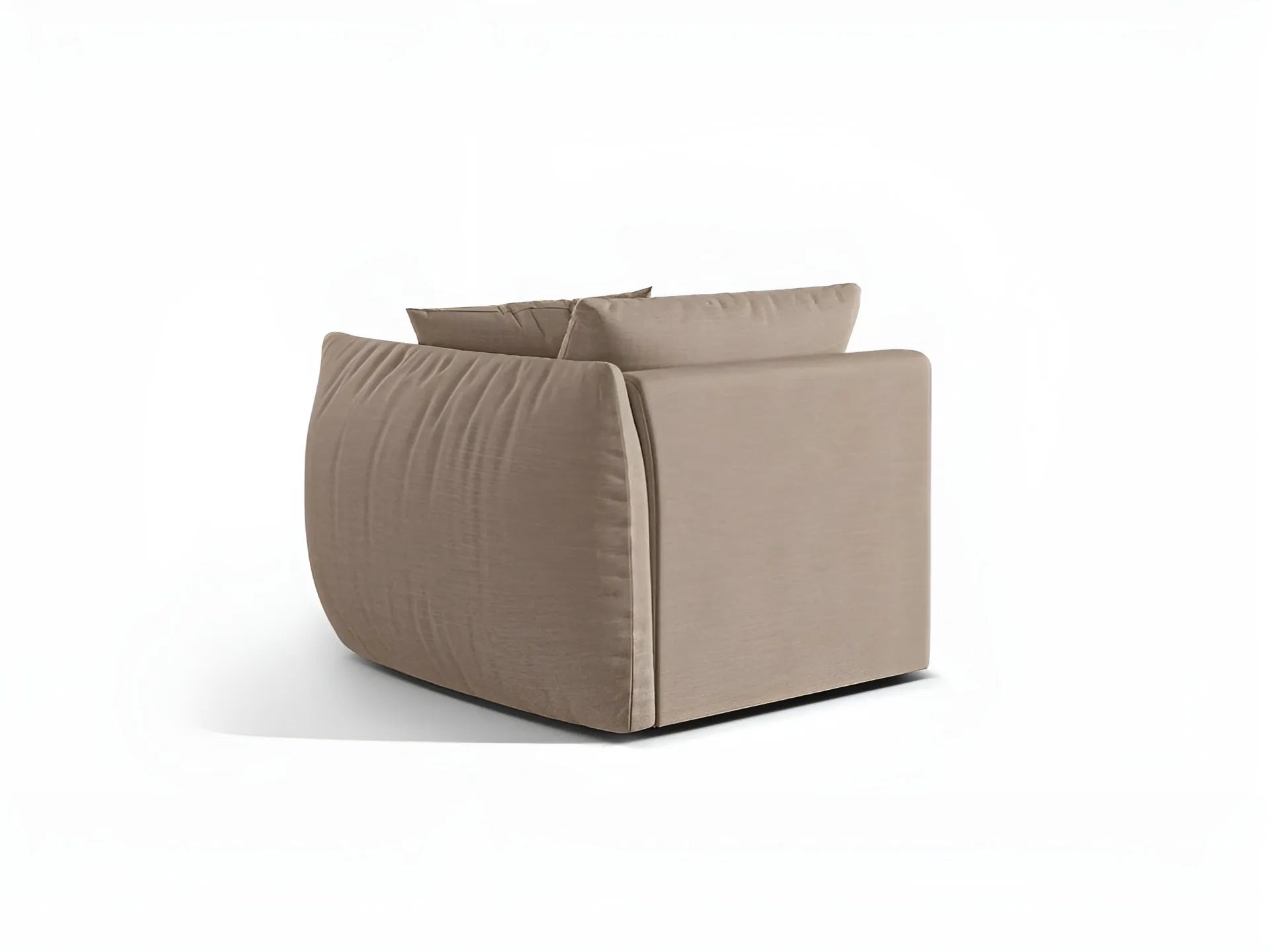 Modulares Sofa CHRIS - rechte Element sandfarbener Chenille