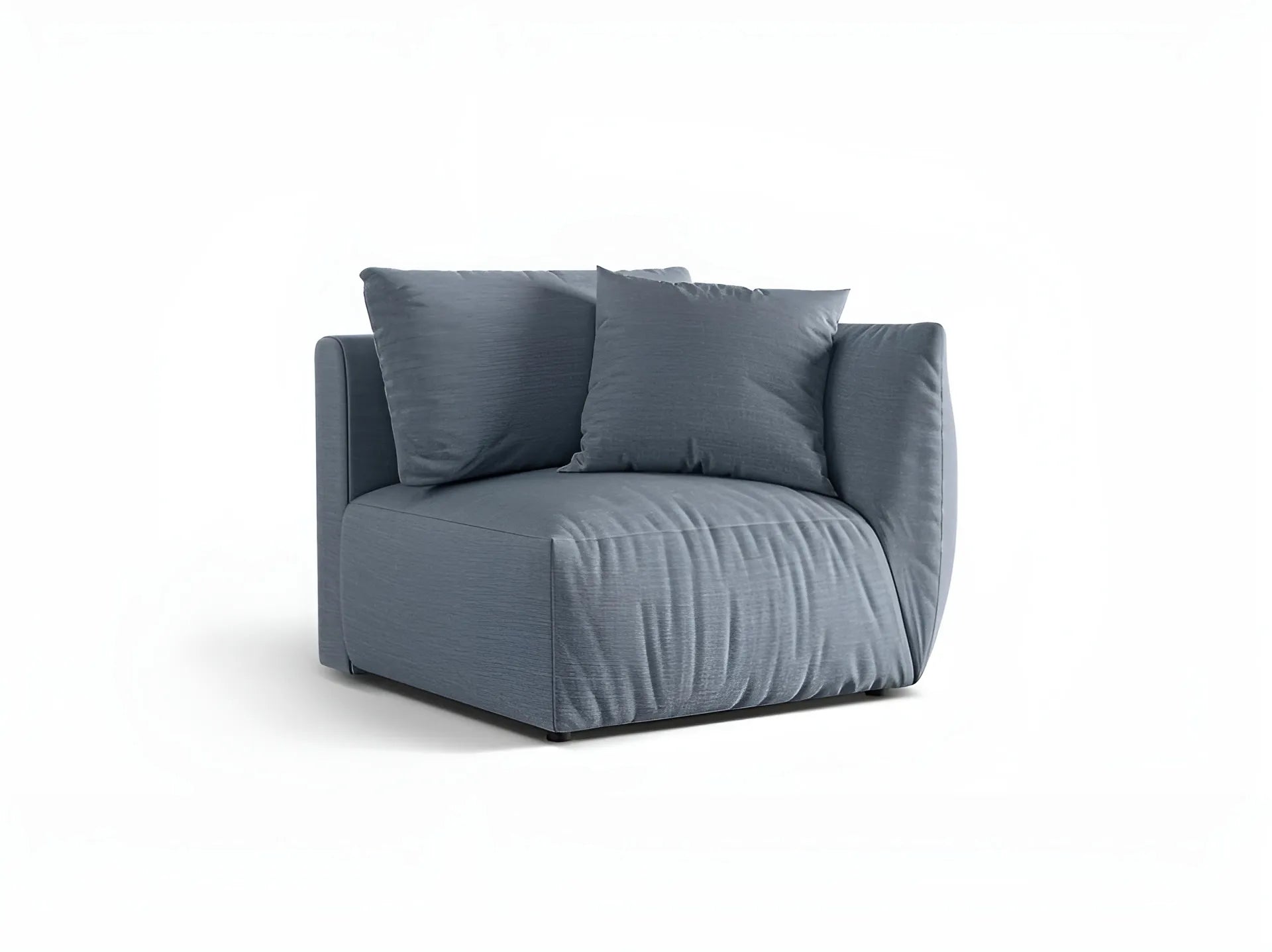 CHRIS Modular Sofa - Right Element Light Blue Chenille