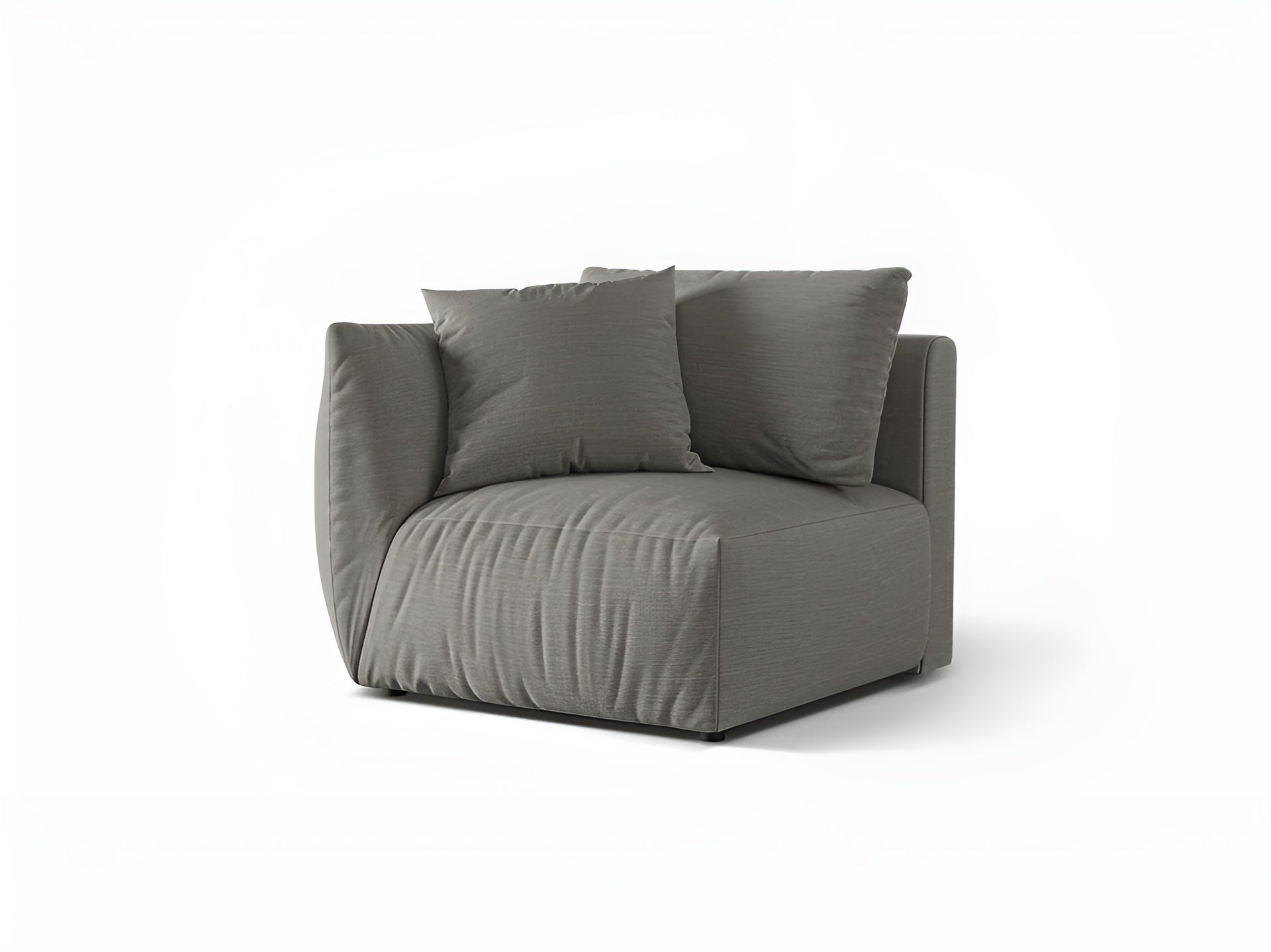 CHRIS modular sofa - left element gray chenille